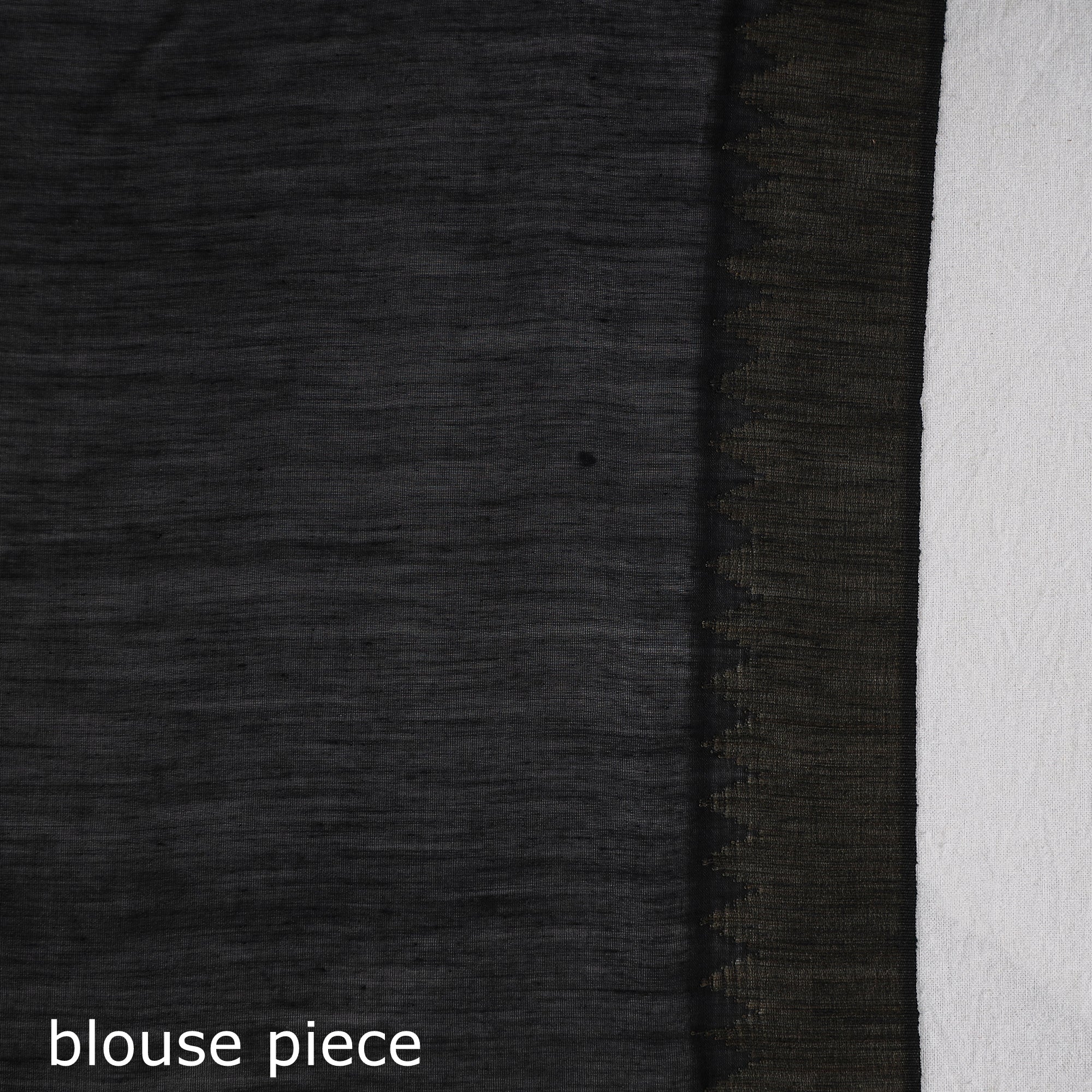 LEHARIYA BY BADSHAH MIYAN Black - Leheriya Tie-Dye Chanderi Silk Saree with Zari Border - view 7