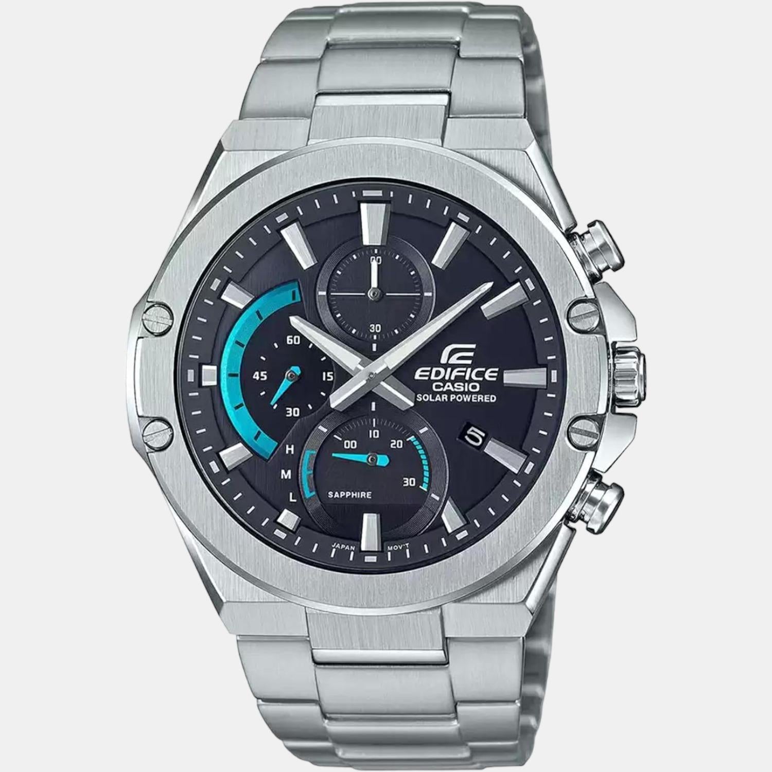Casio Edifice Men Quartz Black Dial Chronograph Stainless Steel Watch ED497 - view 2