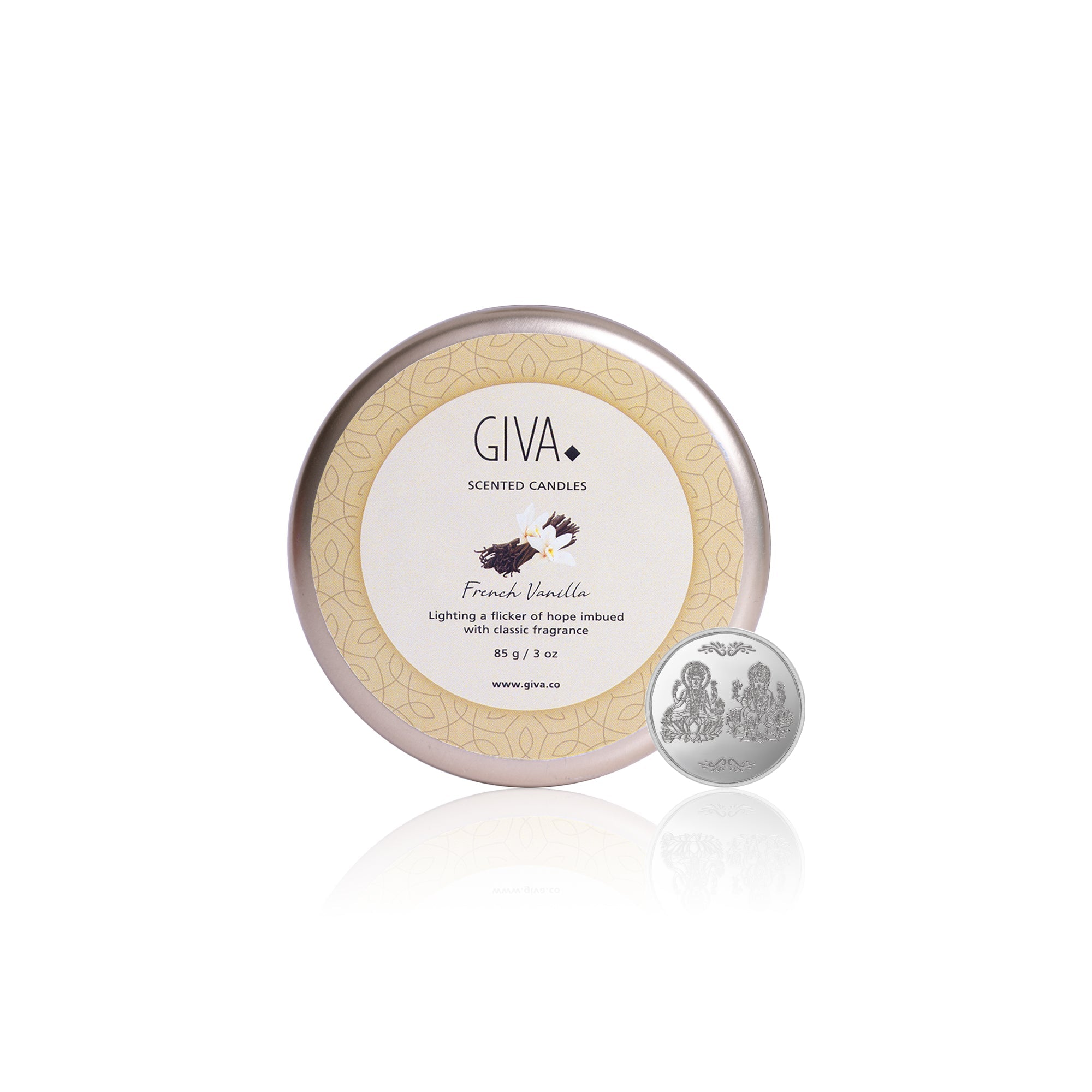GIVA Jewellery French Vanilla Candle + 5g Lakshmi & Ganesh coin - view 2