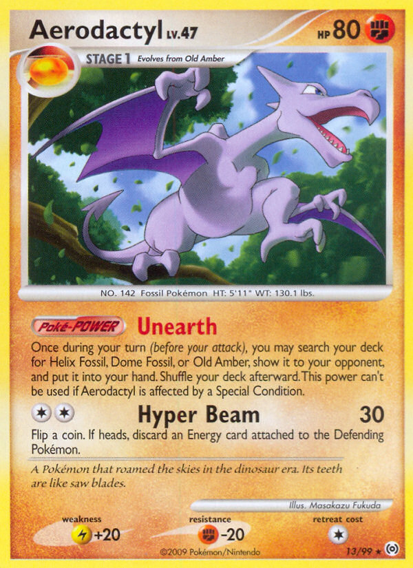 Rare pl4-13 reverse – Pokémon Aerodactyl - 13/99 - Rare [pl4-13] [Reverse Holo] - Aerodactyl - 13/99 - Rare