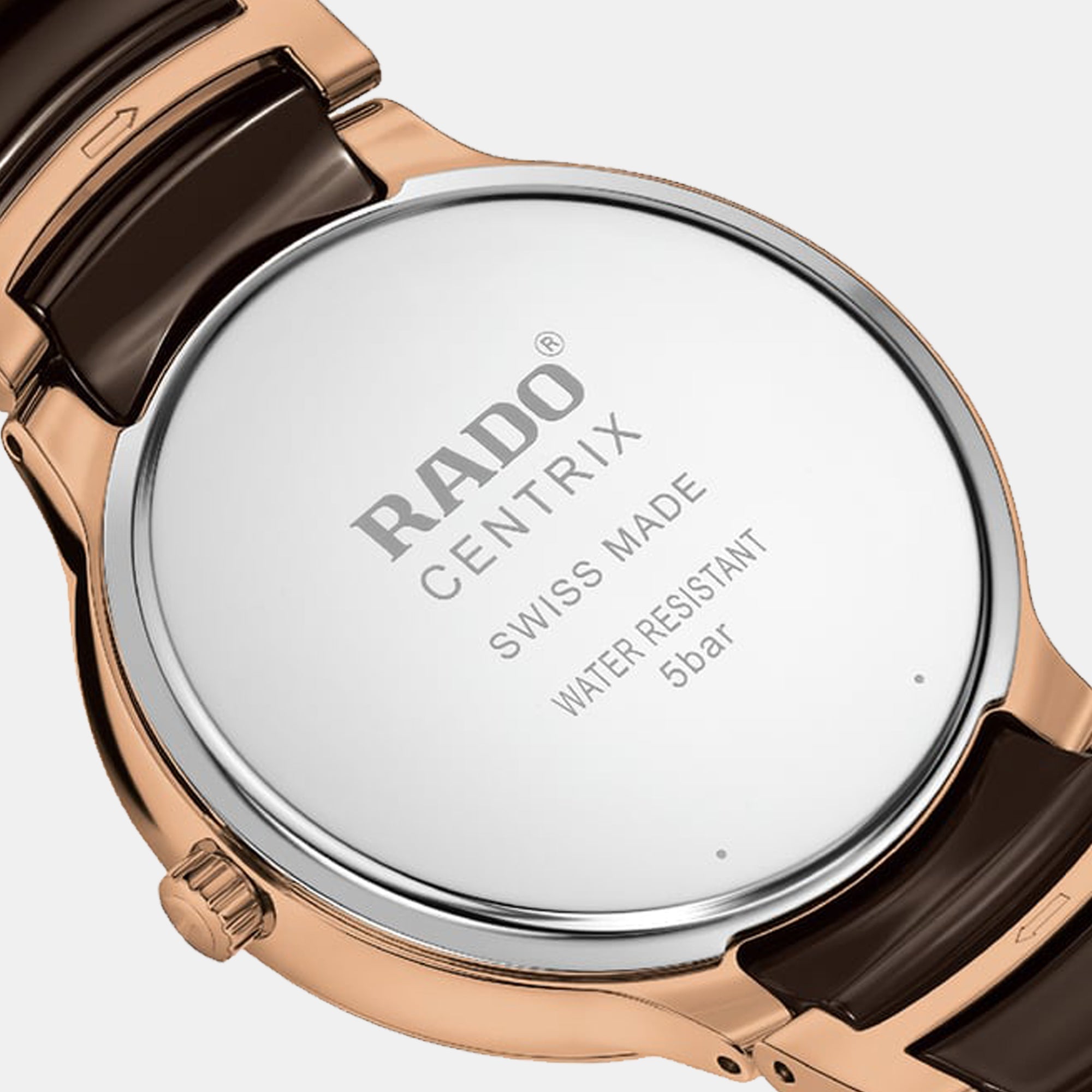 Rado Centrix Unisex Quartz Brown Dial Analog Stainless Steel Watch R30023302 - view 3