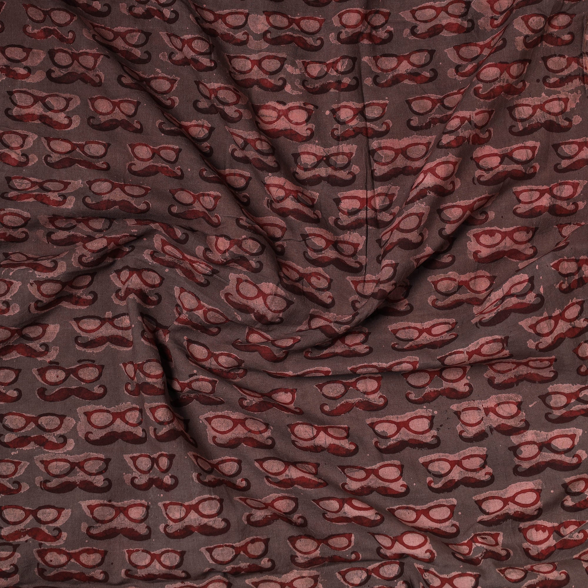 BINDAAS UNLIMITED Brown - Bindaas Art Block Printed Cotton Precut Fabric (1.5 meter) - view 2