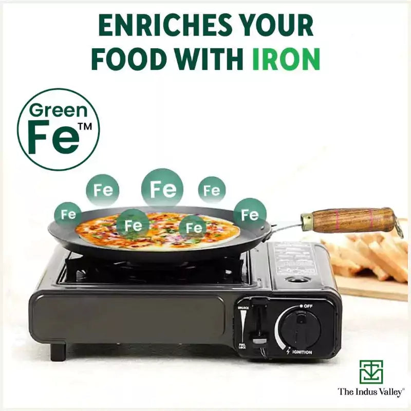 The Indus Valley 100% Pure Iron Cookware Set: Free ₹799 Kadai+ Tawa+ Fry Pan+ Wok, Toxin-free Sheet Iron, Pre-seasoned, Induction & Gas, Kitchen Set f - view 6
