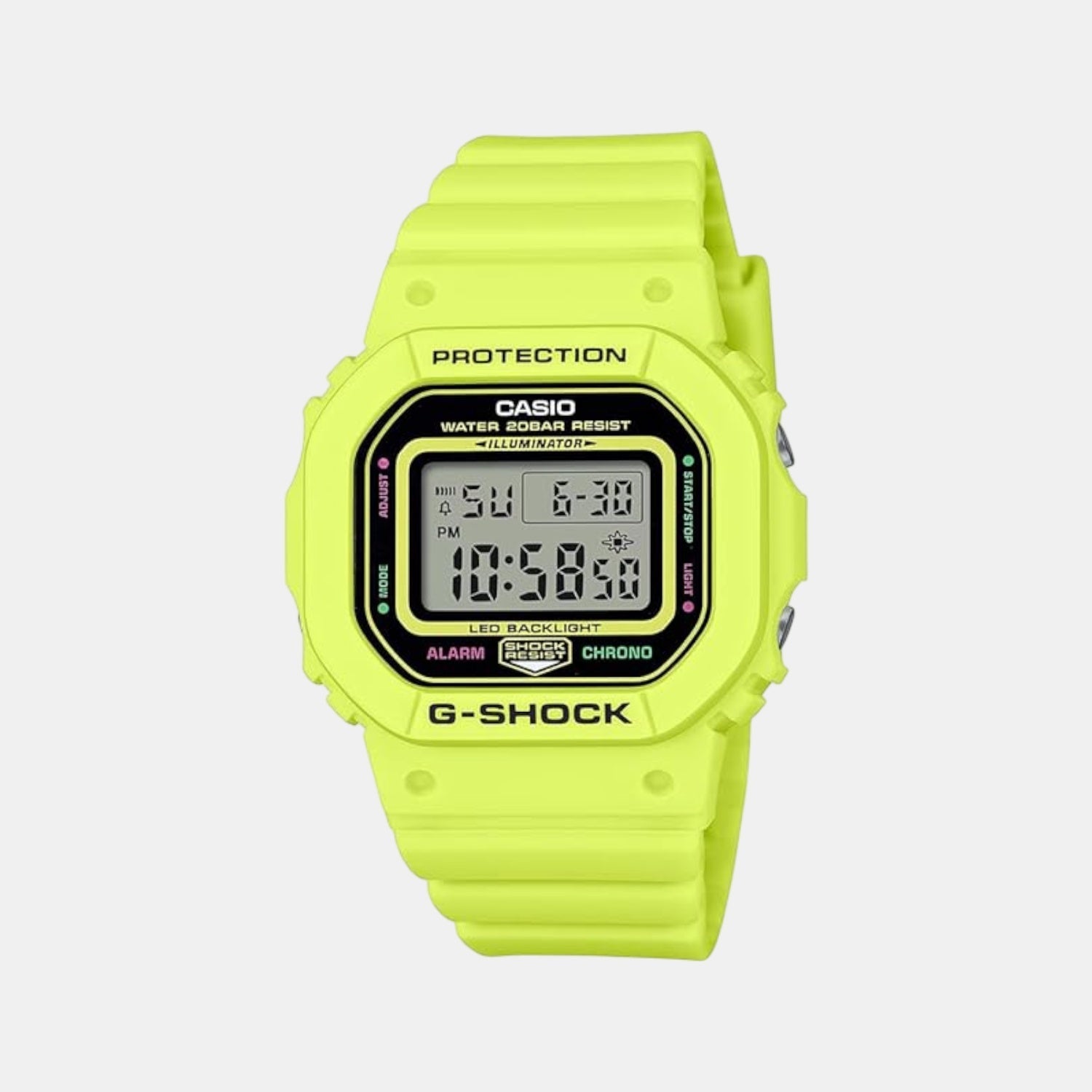 Casio G-Shock Women Quartz Green Dial Digital Resin Watch G1584