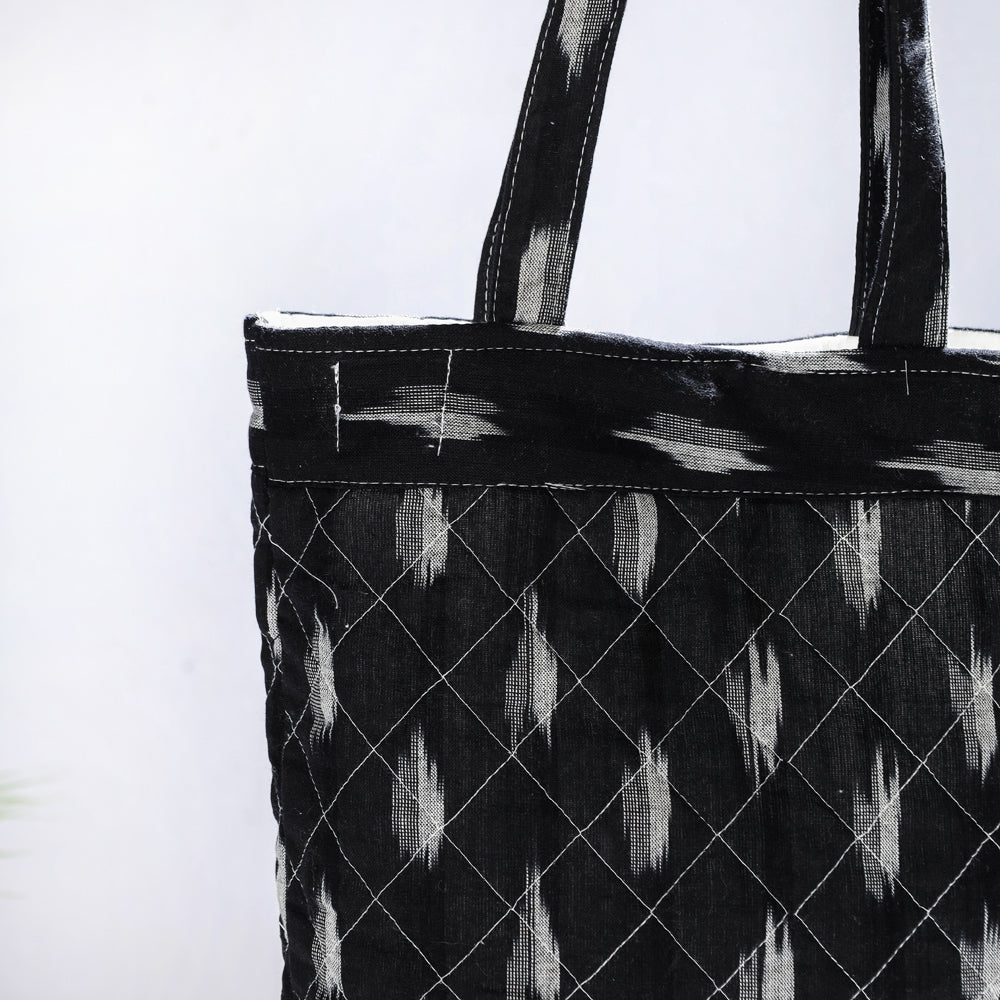 CHUTNEY CRAFT STUDIO Black - Handcrafted Quilted Ikat Weave Shoulder Bag - view 2