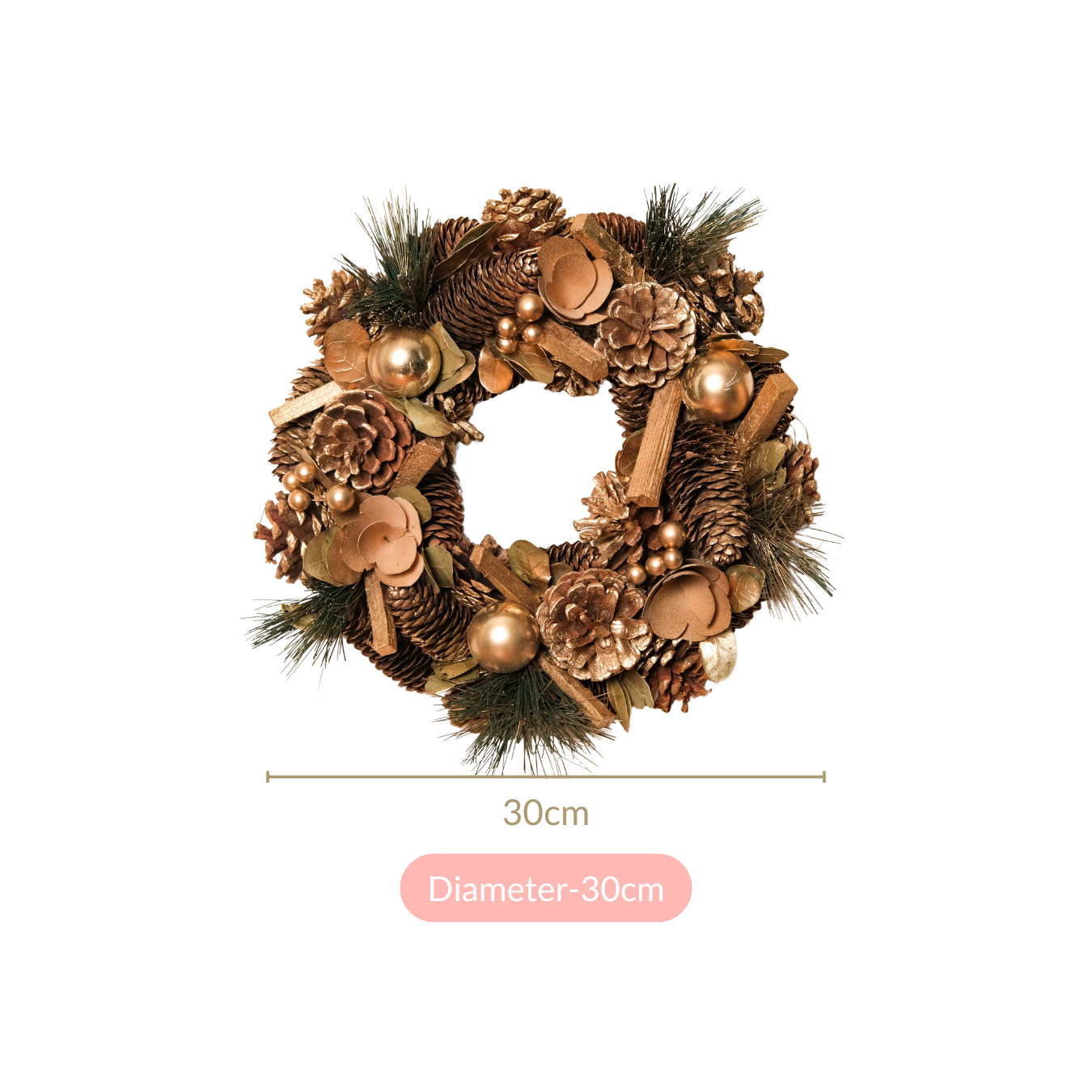 Nestasia Golden Forest Sustainable Decorative Wreath - view 4