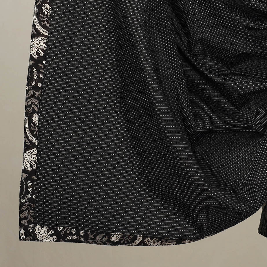 NOORI BAZAR Black - 3pc Cotton Bagru Print Kurta with Plain Dupatta 07 - view 4