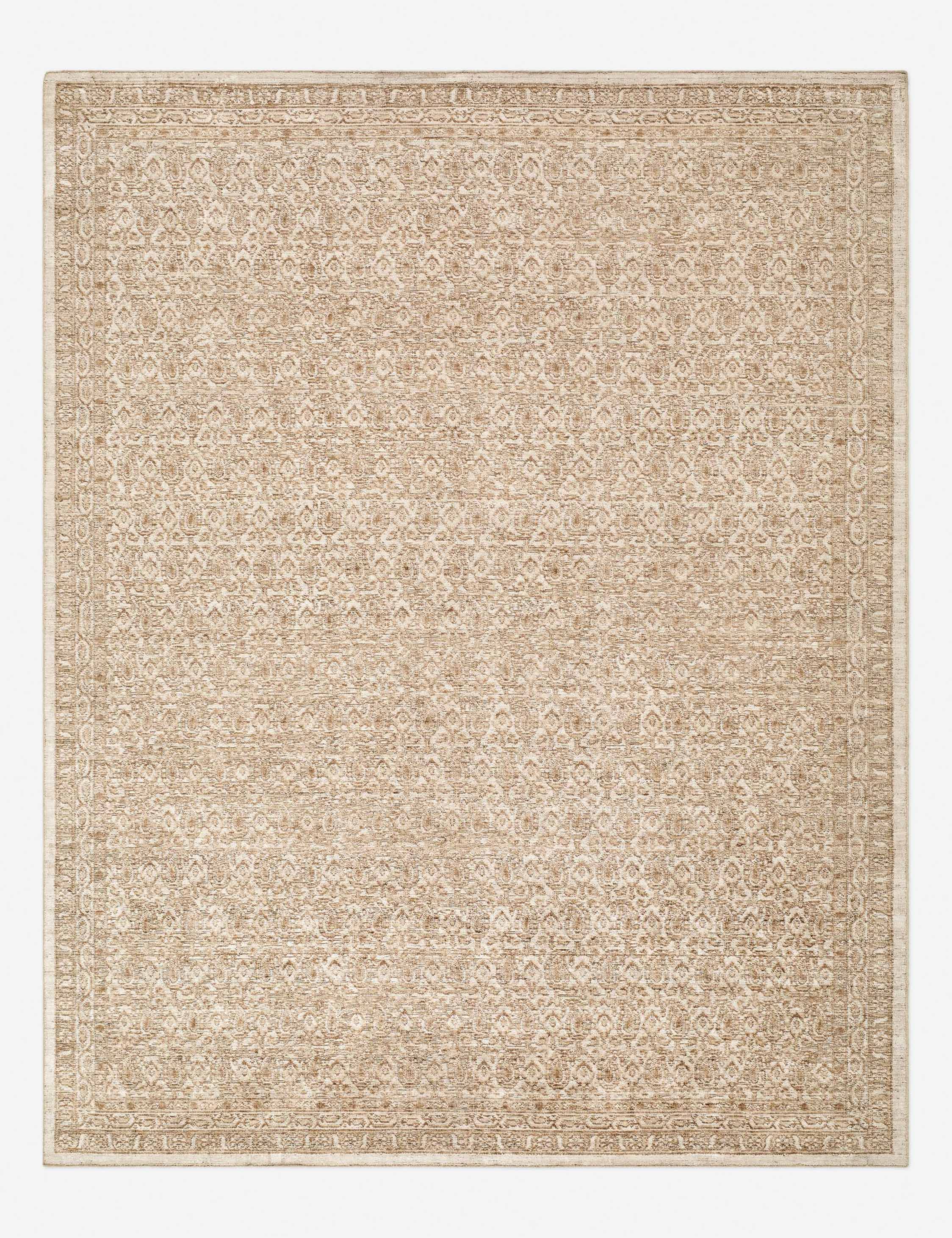 Lulu and Georgia Irina Hand-Knotted Rug – Tan and Cream