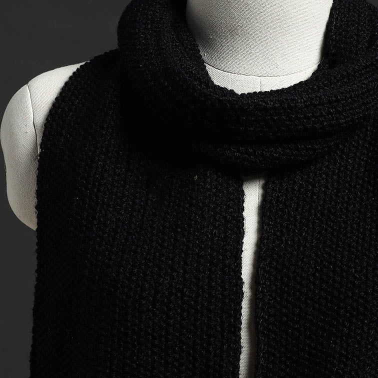KILMORA Black - Kumaun Hand Knitted Woolen Muffler 69 - view 2