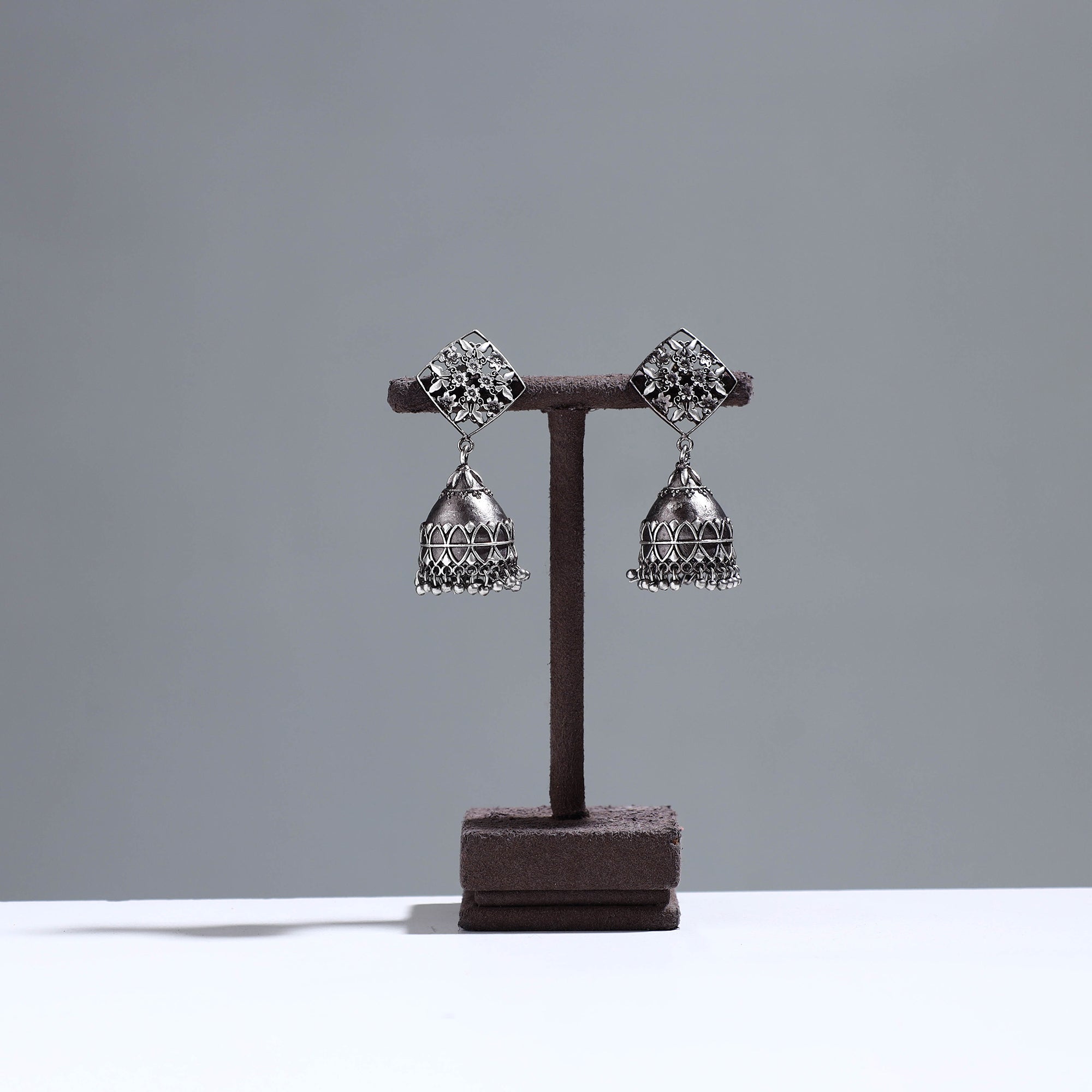 WHITE RIVER STORIES Antique Finish Oxidised German Silver Earrings 38