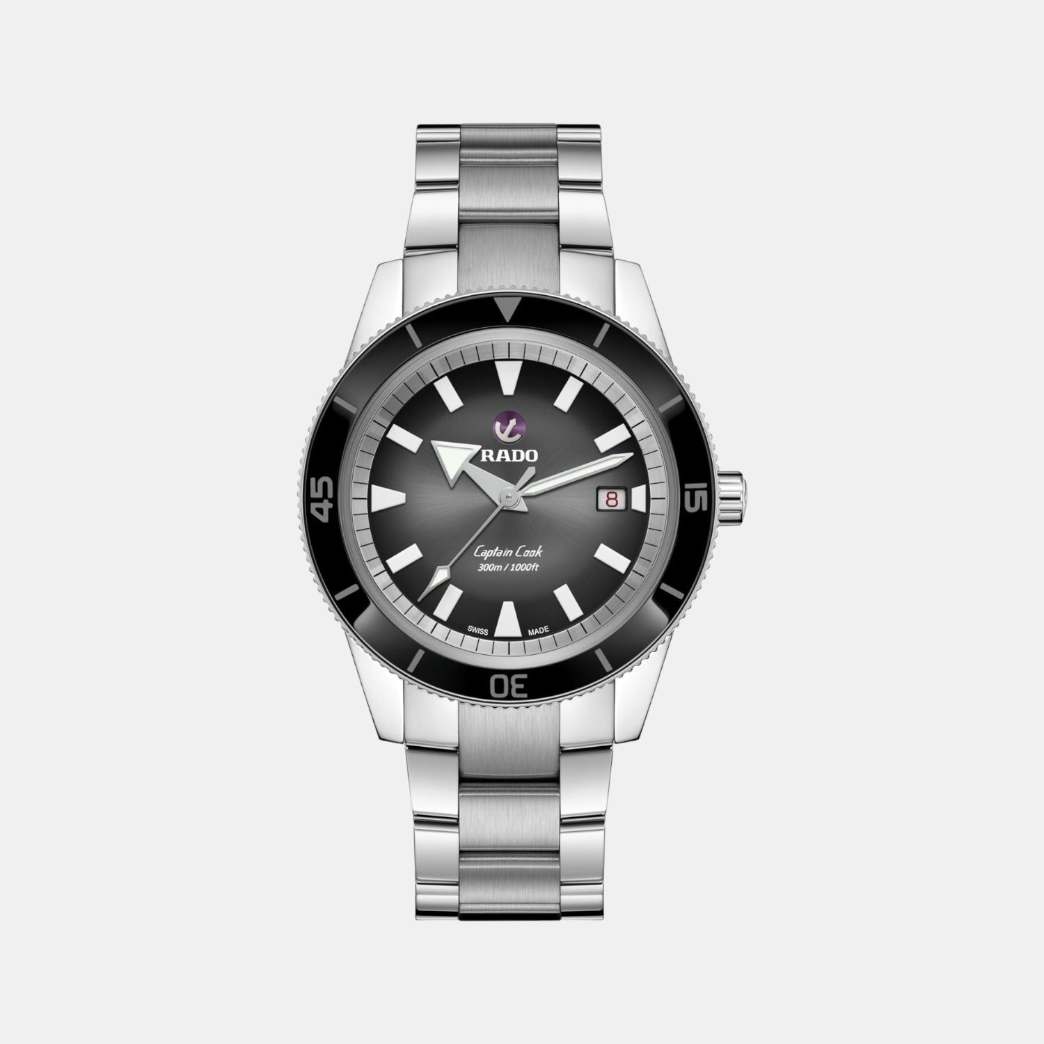 Rado Captain Cook Men Automatic Black Dial Analog Stainless Steel Watch R32105153