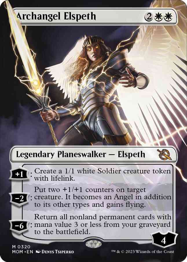 Archangel elspeth 320 – Magic Archangel Elspeth [320] [Borderless] [March of the Machine] [Non-Foil]