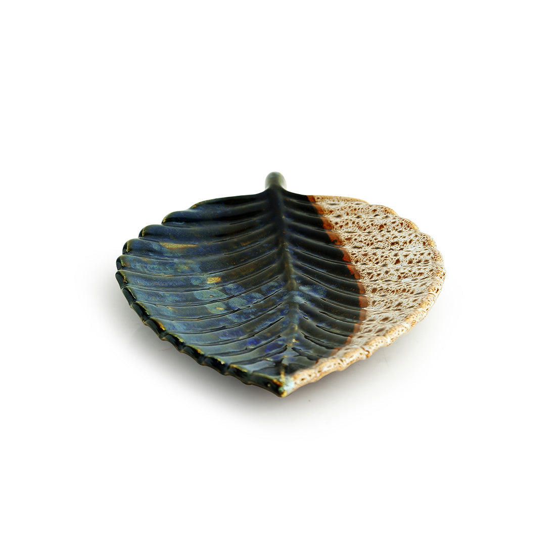 EXCLUSIVELANE 'The Banana Leaf' Serving Platter In Ceramic (13 Inch, Microwave Safe) - view 4