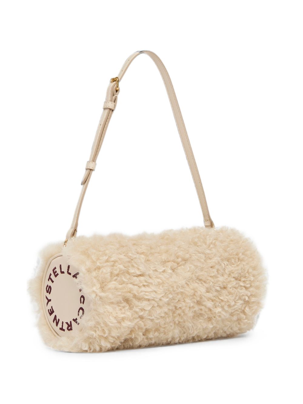 Stella McCartney Faux-Shearling Cylinder Bag – 100% Polyester