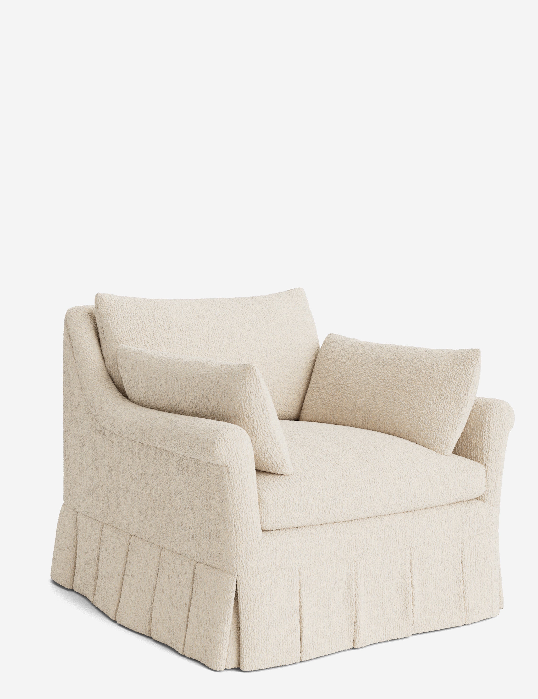 Lulu and Georgia Portola Rolled Arm Luxe Depth Pleated Chair - view 129