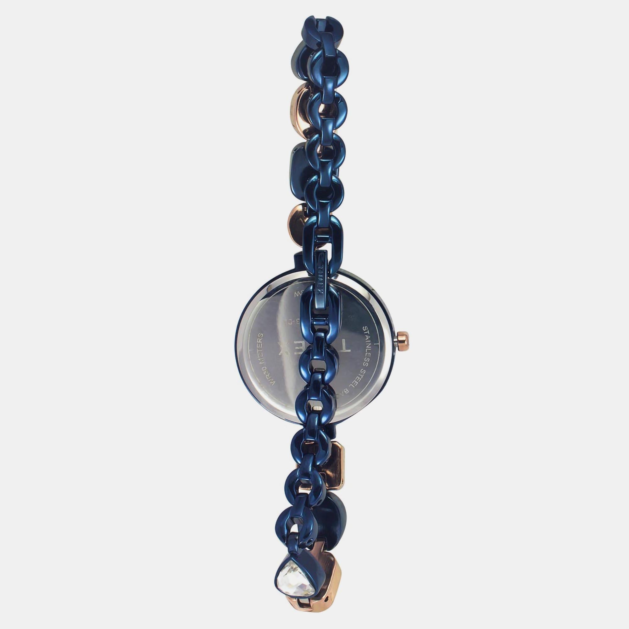 Timex Fria Women Quartz Blue Dial Analog Brass Watch TWEL17303 - view 4