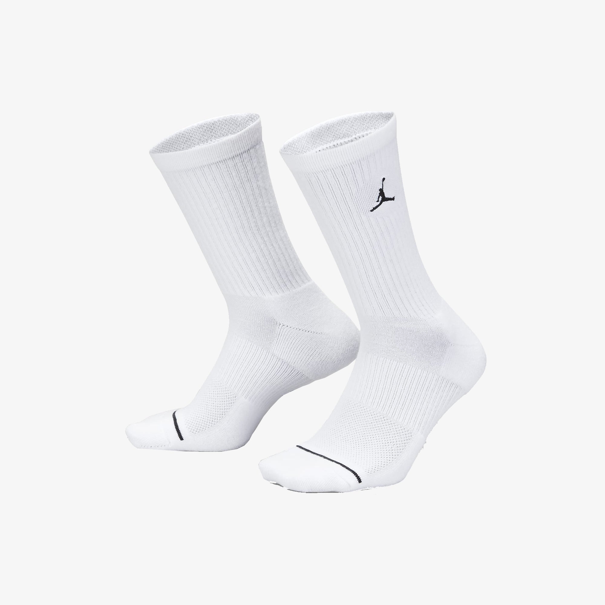 Jordan | EVERYDAY CREW SOCKS (3 PAIRS) { WHITE/BLACK - view 2
