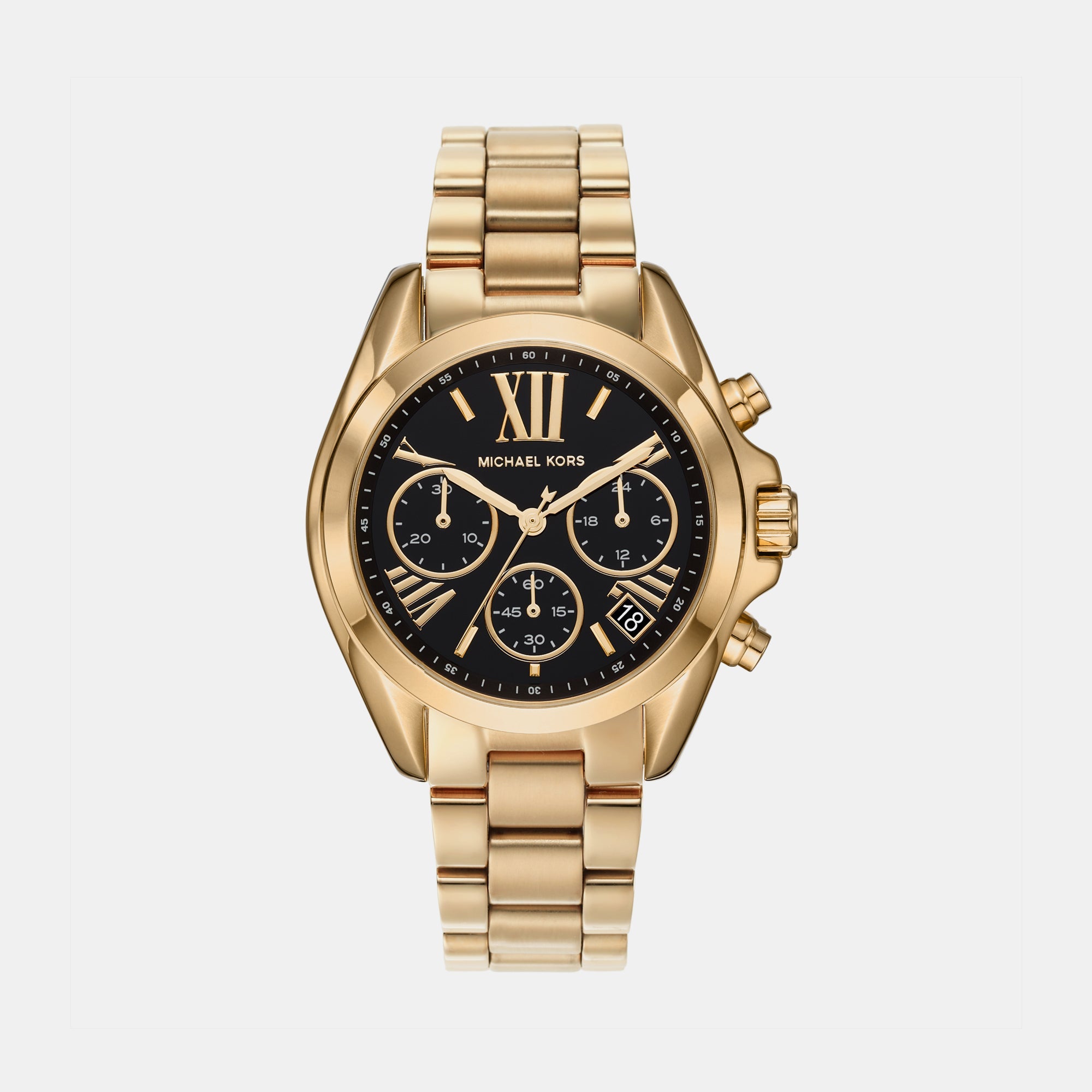 Michael Kors Bradshaw Women Quartz Black Dial Chronograph Stainless Steel Watch MK6959