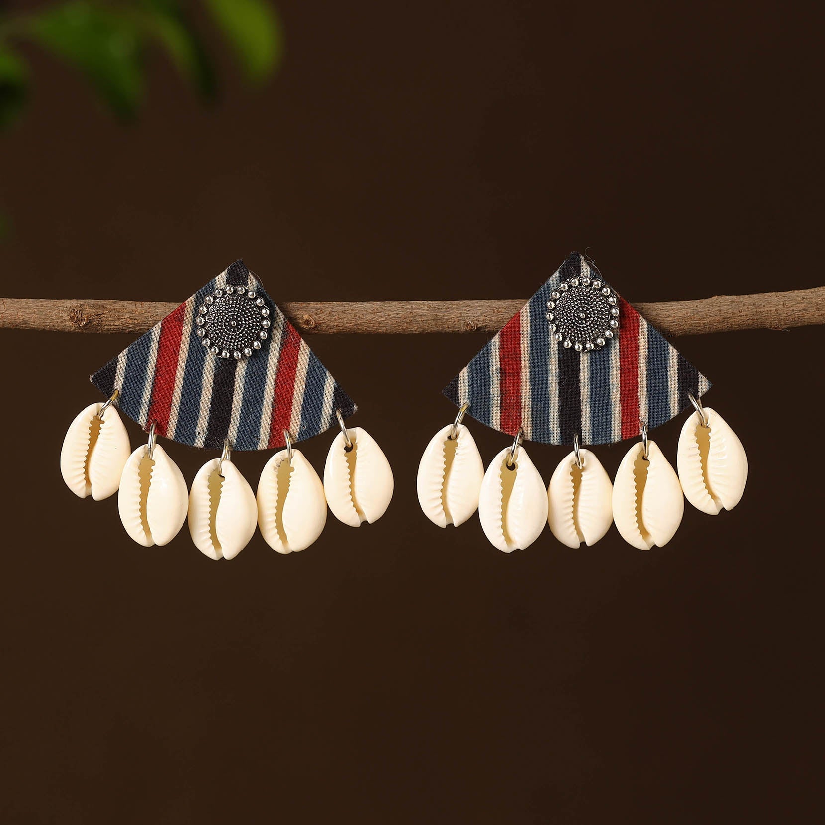 JALPARI Ashma Fabart Shell Work Earrings - view 2