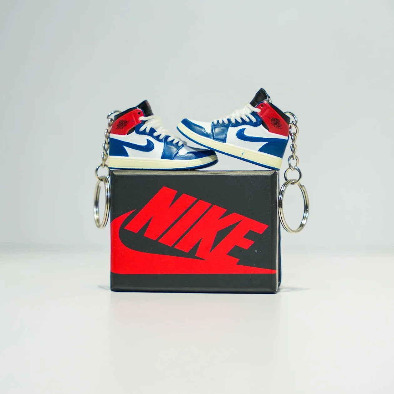 Kicks Machine 3D Sneaker Keychain With Box - AJ1 Union Blue Toe