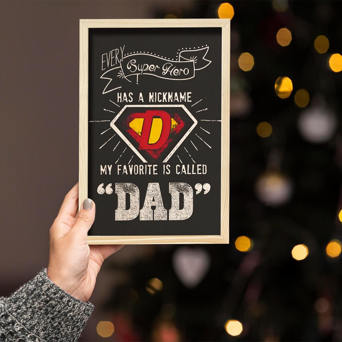 Bigsmall_cc Superhero Dad Wooden Wall Art - view 8