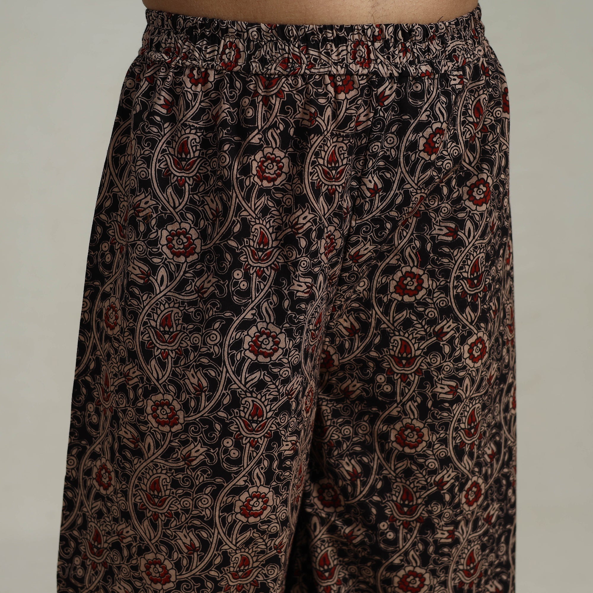 ITOKRI CASUALS Black - Flared Cotton Block Print Kalamkari Kurta Set 06 - view 6