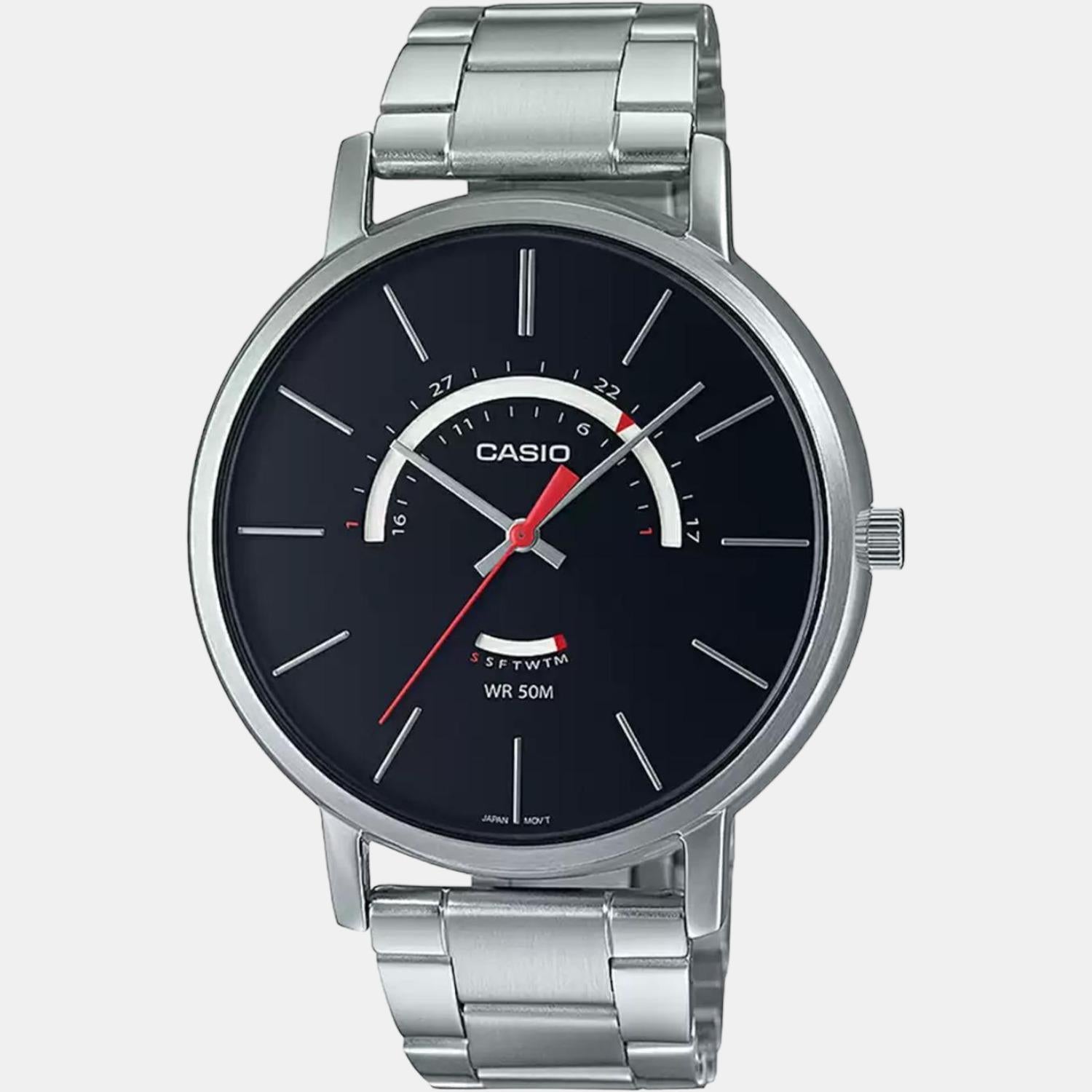 Casio Enticer Men Quartz Black Dial Analog Stainless Steel Watch A1877 - view 2
