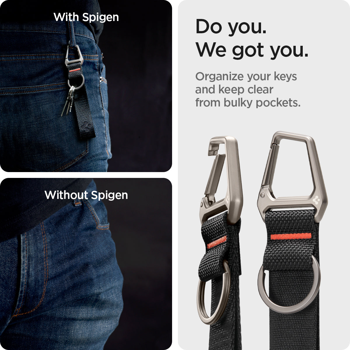 Accessories Carabiner Black Strap + Key Ring - view 15
