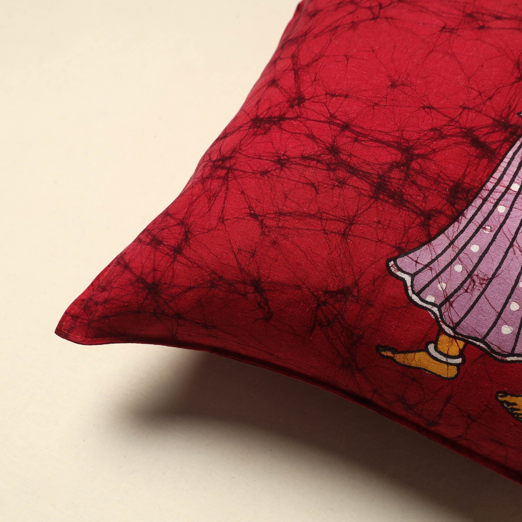 KACHCHH JI CHHAAP Pure Cotton Hand Batik Cushion Cover (18 x 18 in) 77 - view 2