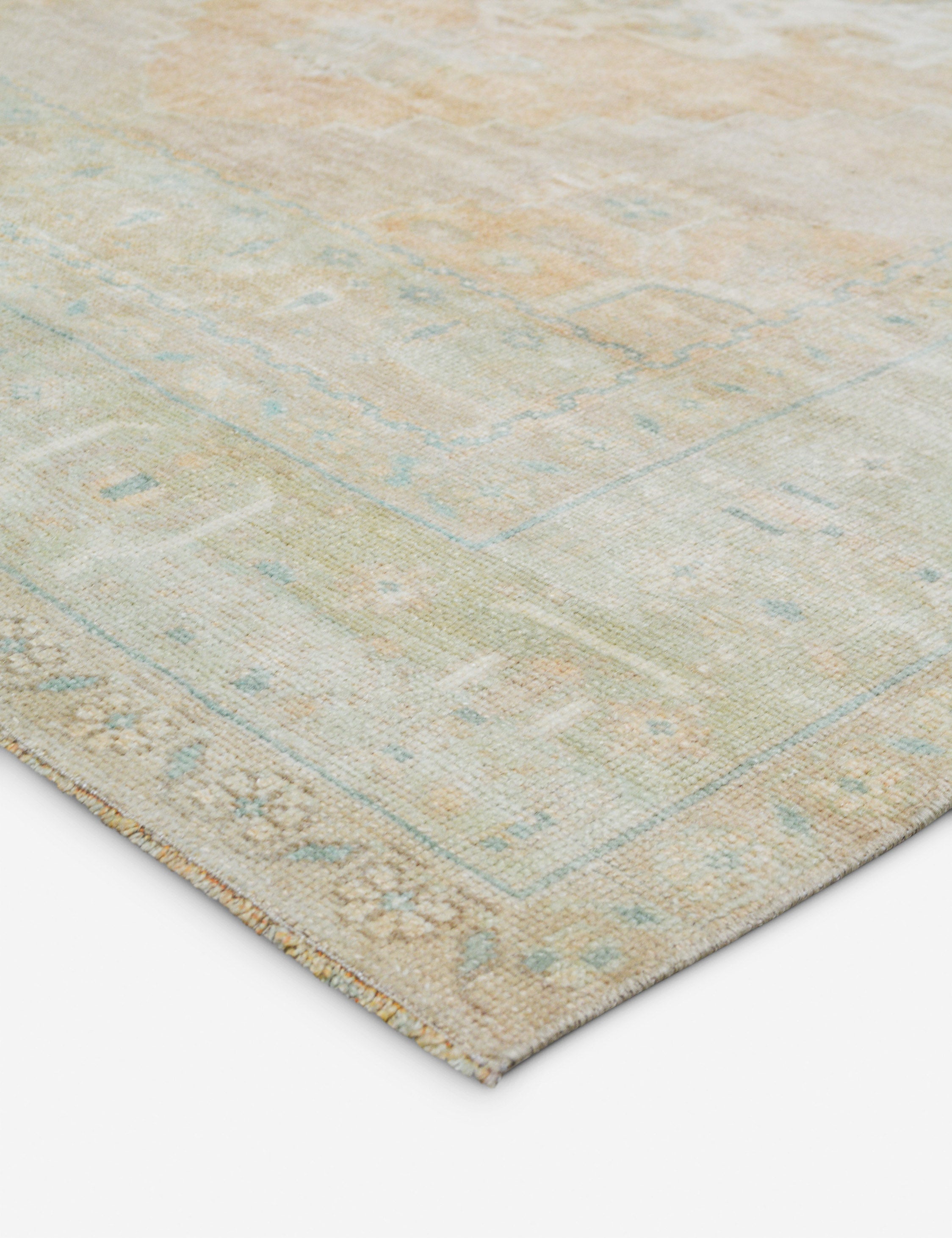 Lulu and Georgia Vintage Turkish Hand-Knotted Wool Rug No. 527, 5' 1" X 8' 2" - view 2