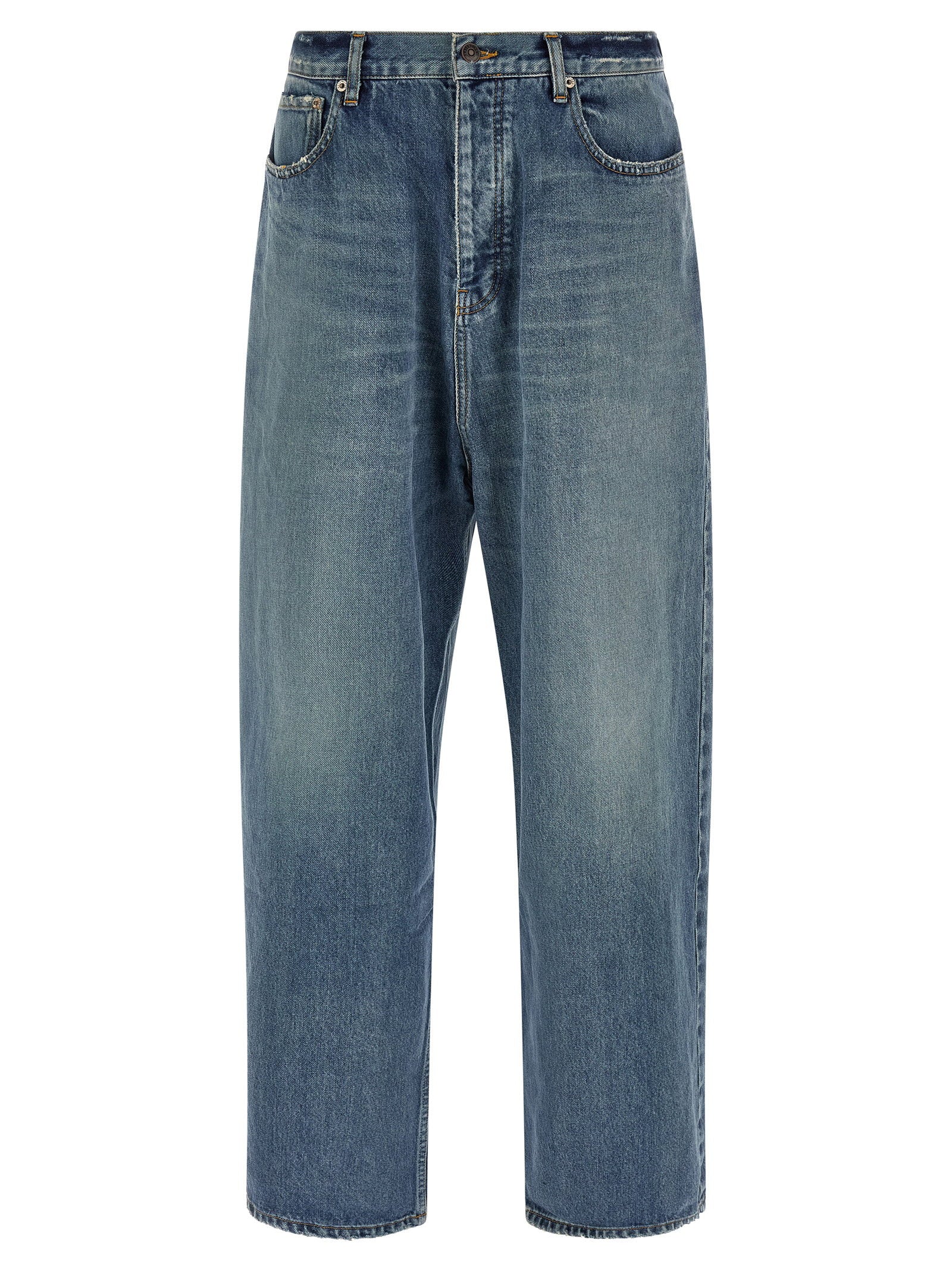 Balenciaga Distressed Baggy Jeans – 100% cotton