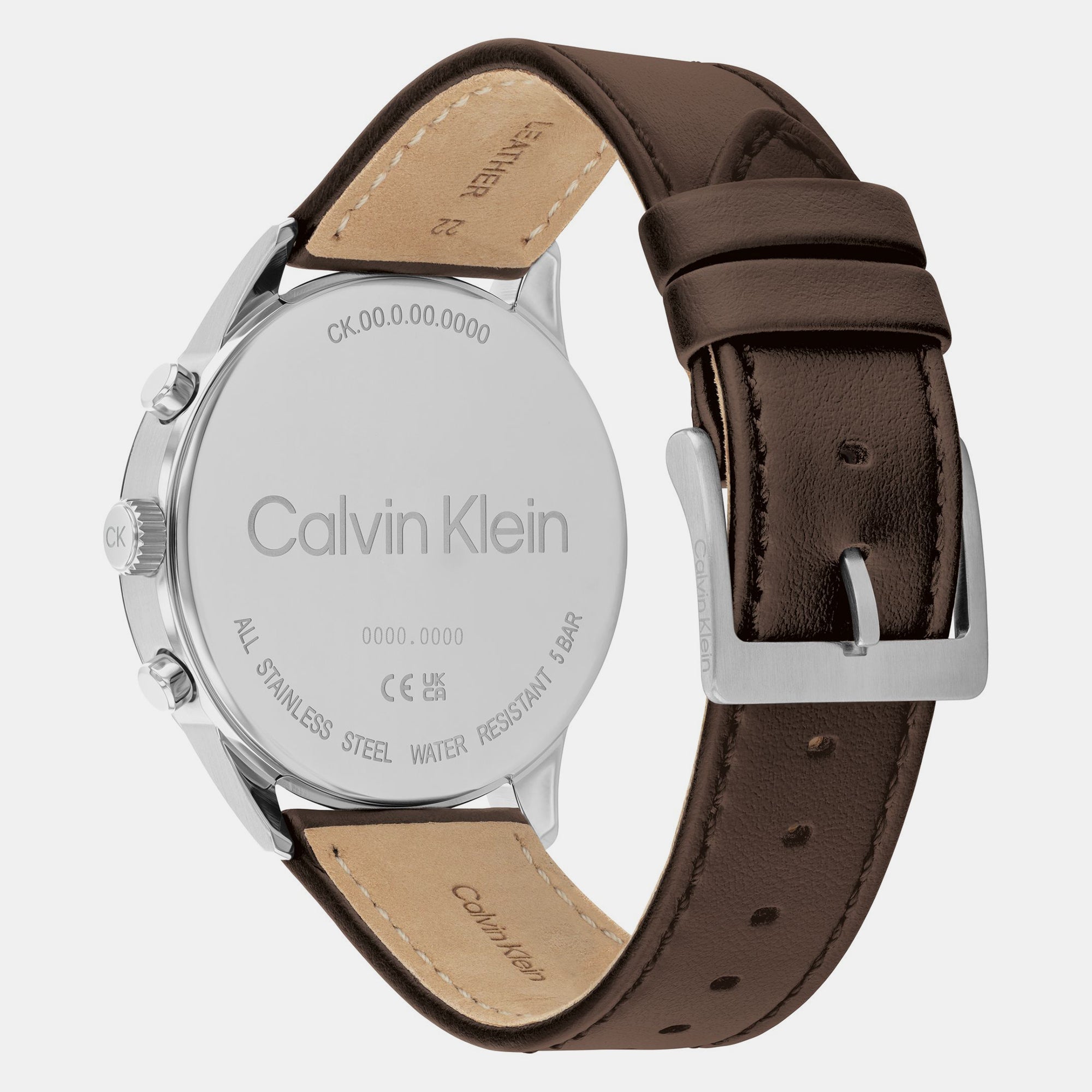 Calvin Klein Ck Infinite Men Quartz Silver Dial Chronograph Leather Watch 25200381 - view 3