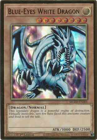 Yu-Gi-Oh! Blue-Eyes White Dragon - MGED-EN001 - Premium Gold Rare - 1st Edition