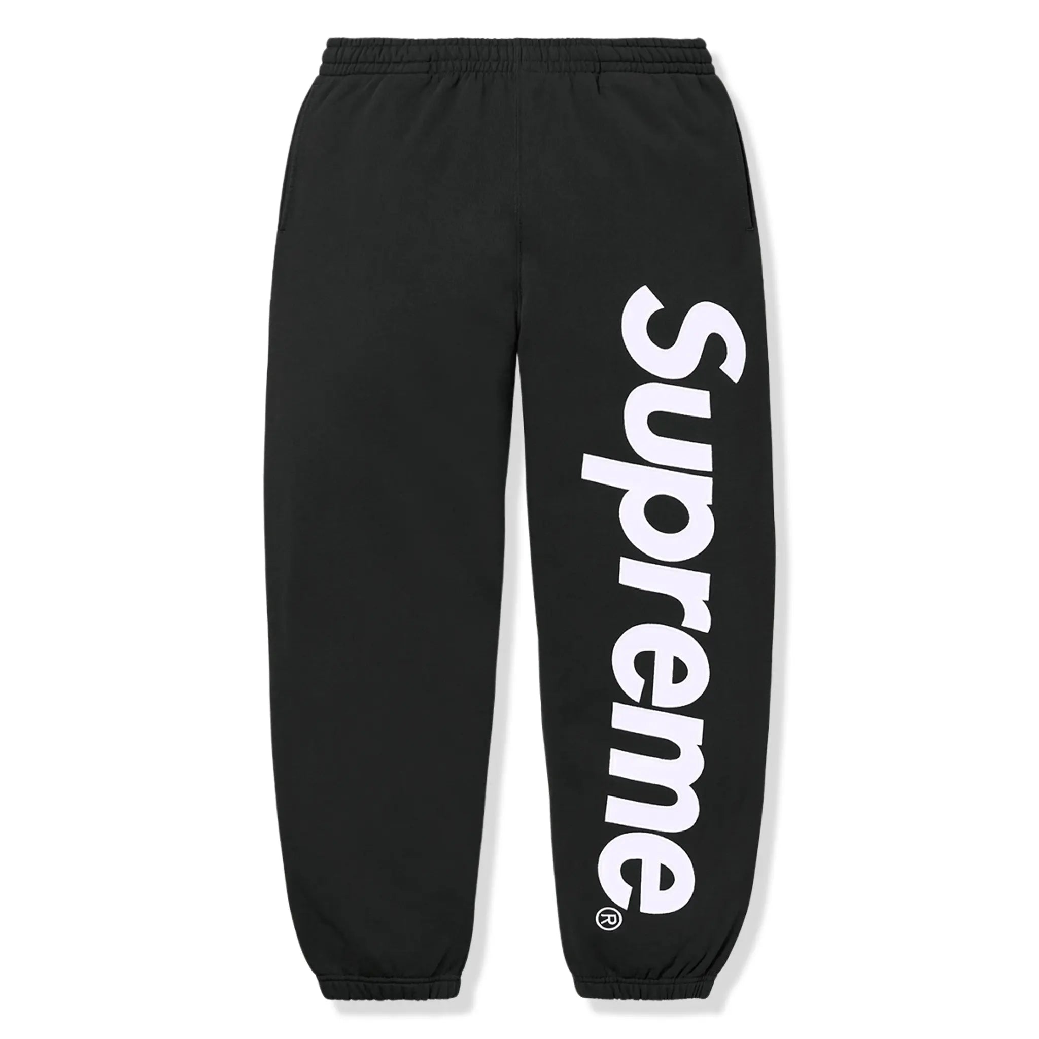 Supreme Satin Applique Black Sweatpants
