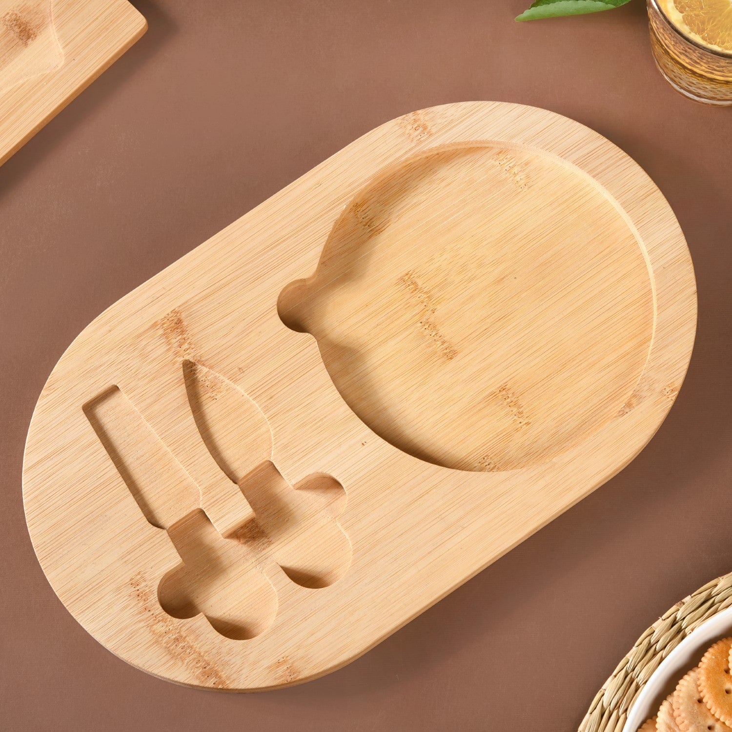 Nestasia Wooden Cheese Platter Set With Marble Board And Cheese Cutlery - view 8