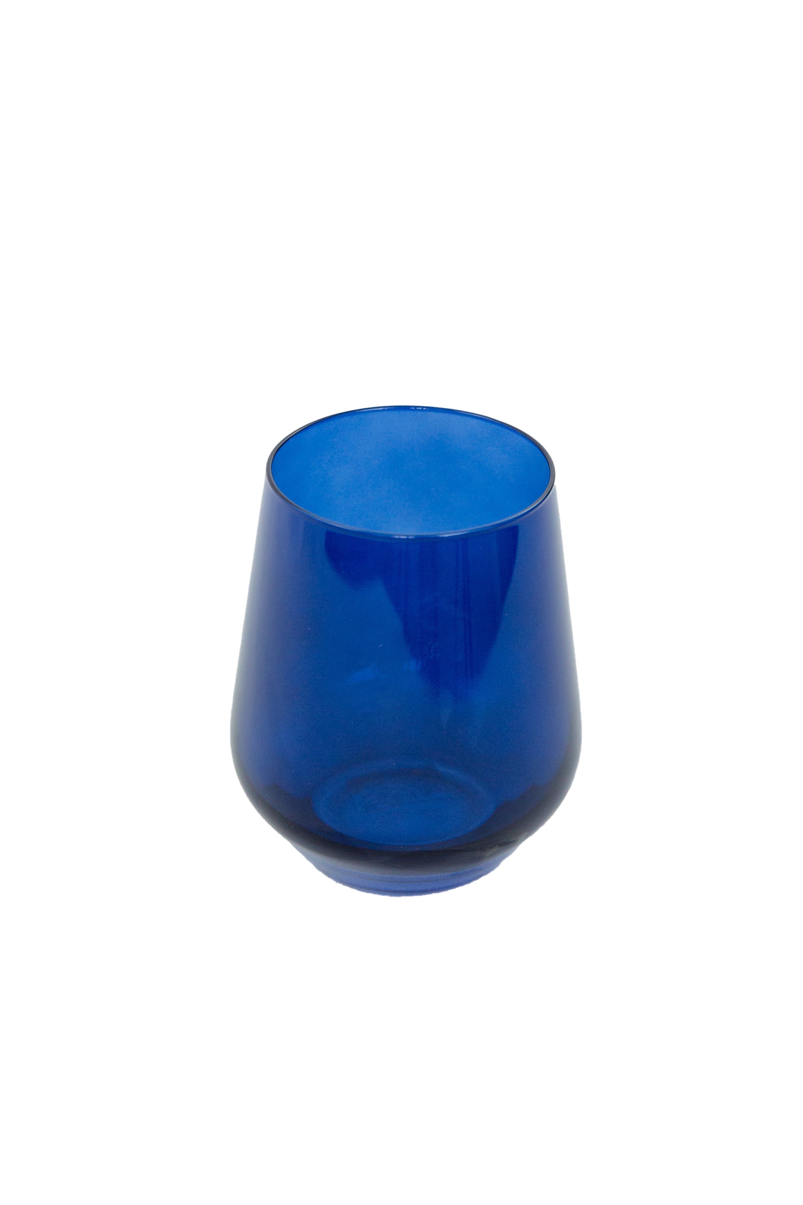 Estelle Colored Glass Estelle Colored Wine Stemless - Set of 6 {Midnight Blue} - view 5