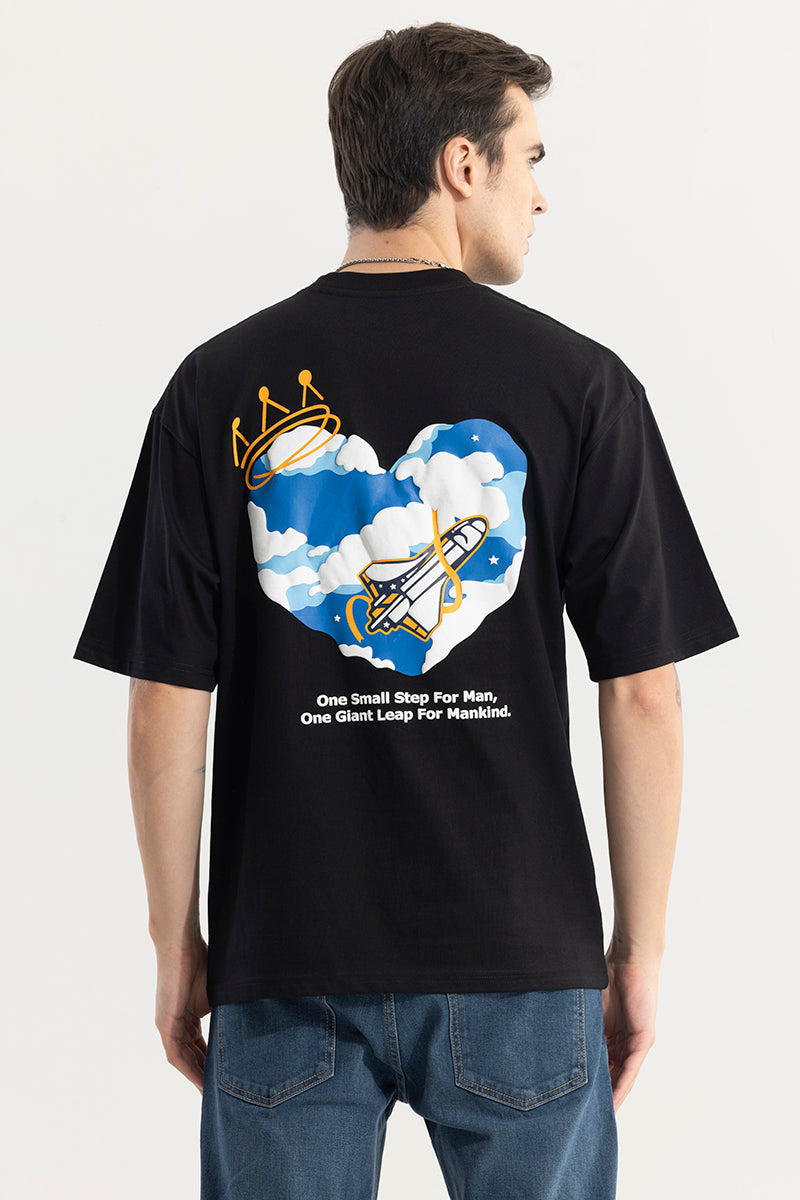 SNITCH One Small Step Black Oversized T-Shirt - view 7
