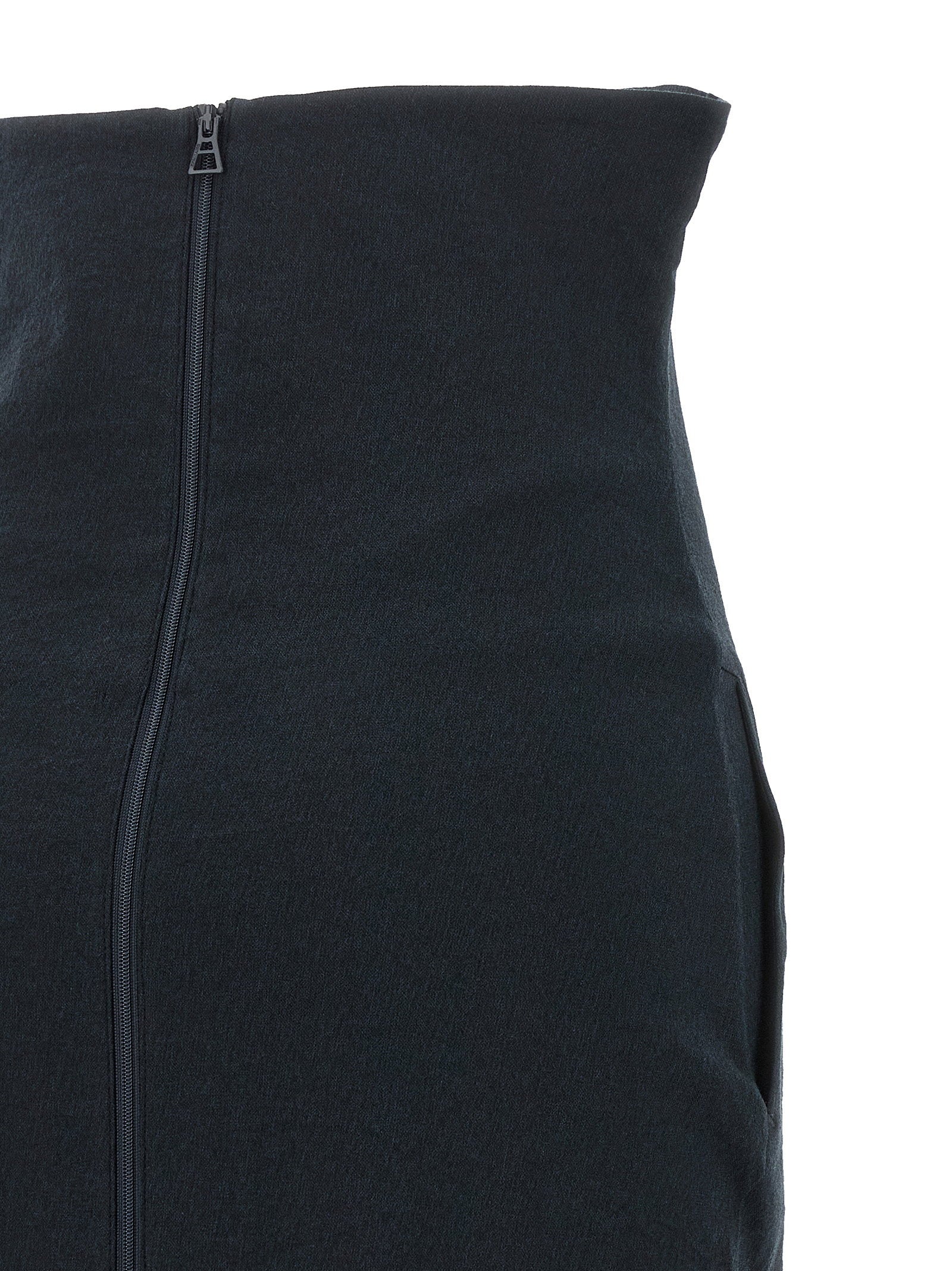 Issey Miyake Allow Long Skirt With Zip - view 4