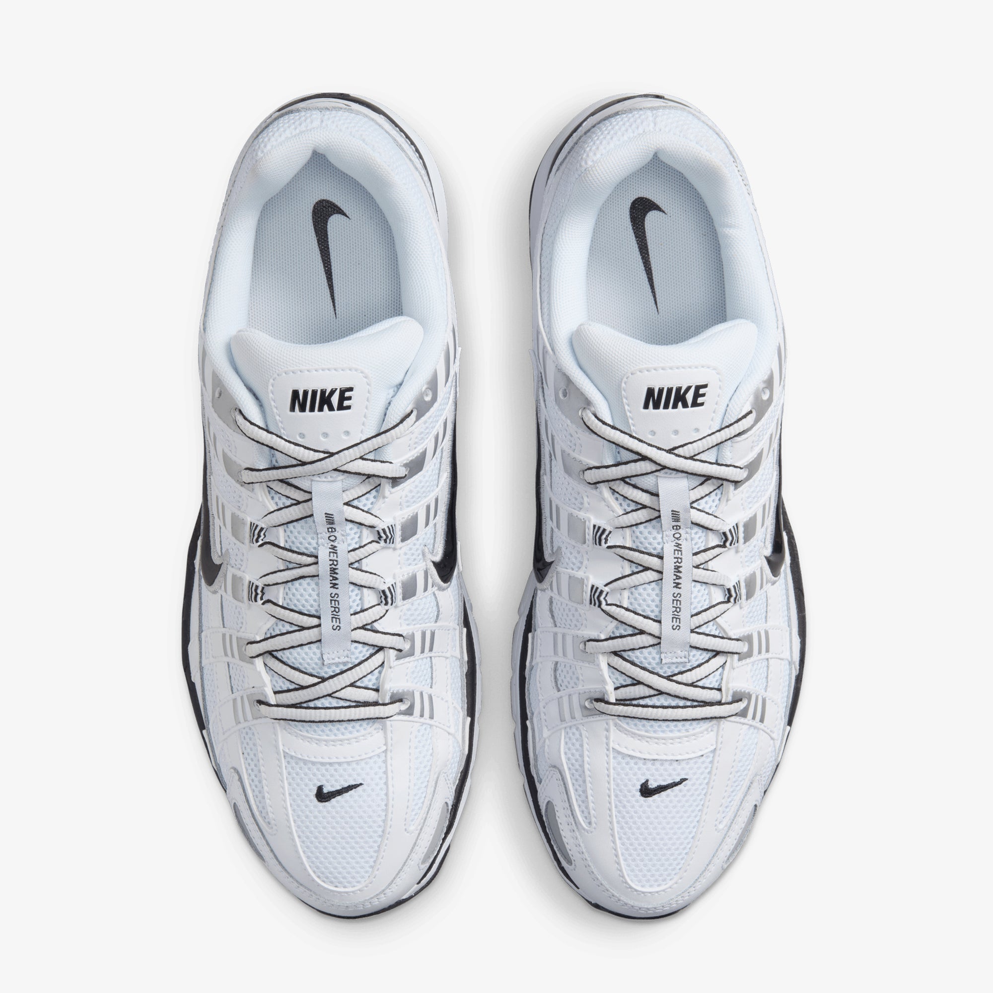 Nike | P-6000 { White/black-metallic Silver-black - view 2
