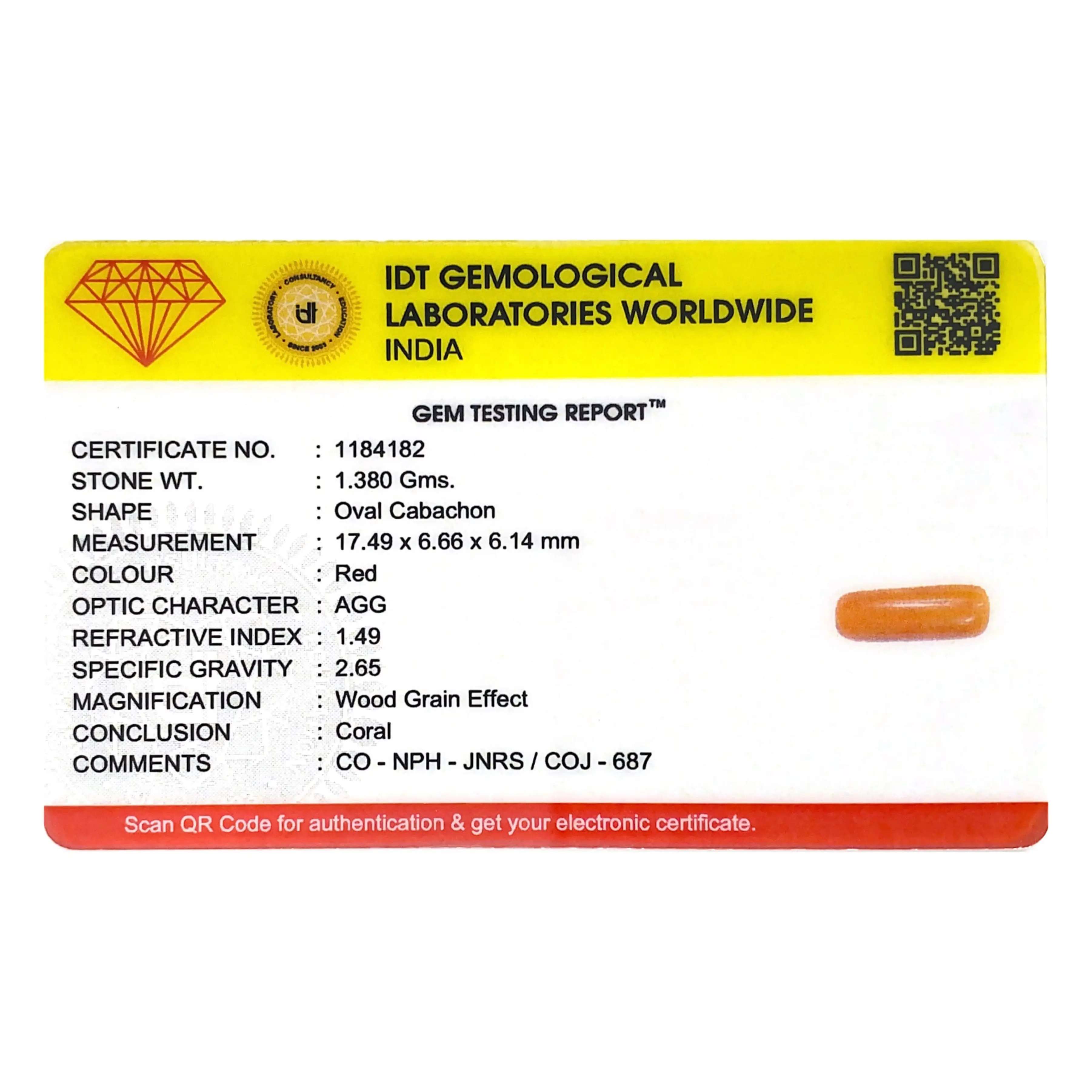 Pramogh Red Coral - 6.9 Carat - view 4