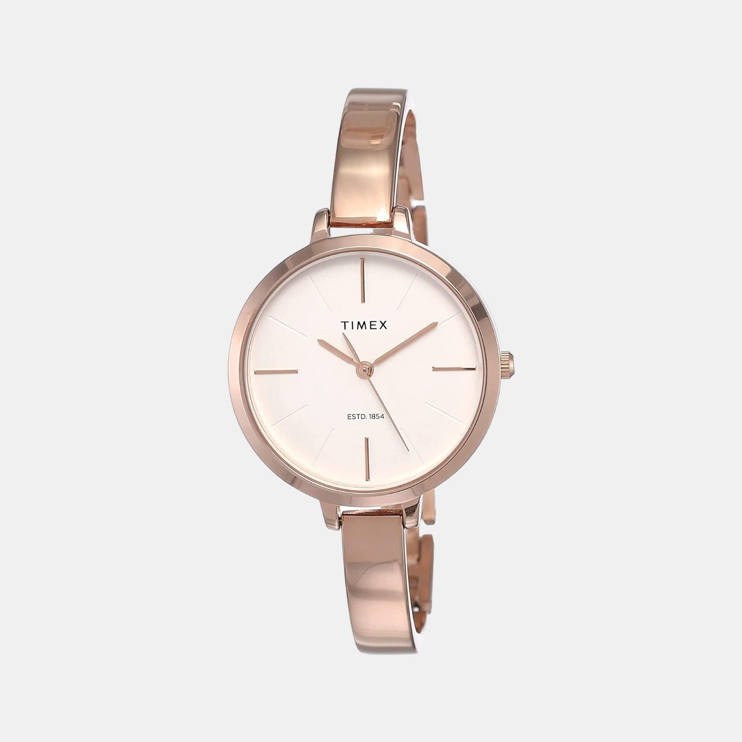 Timex Fashion Women Quartz Beige Dial Analog Stainless Steel Watch TWEL12804