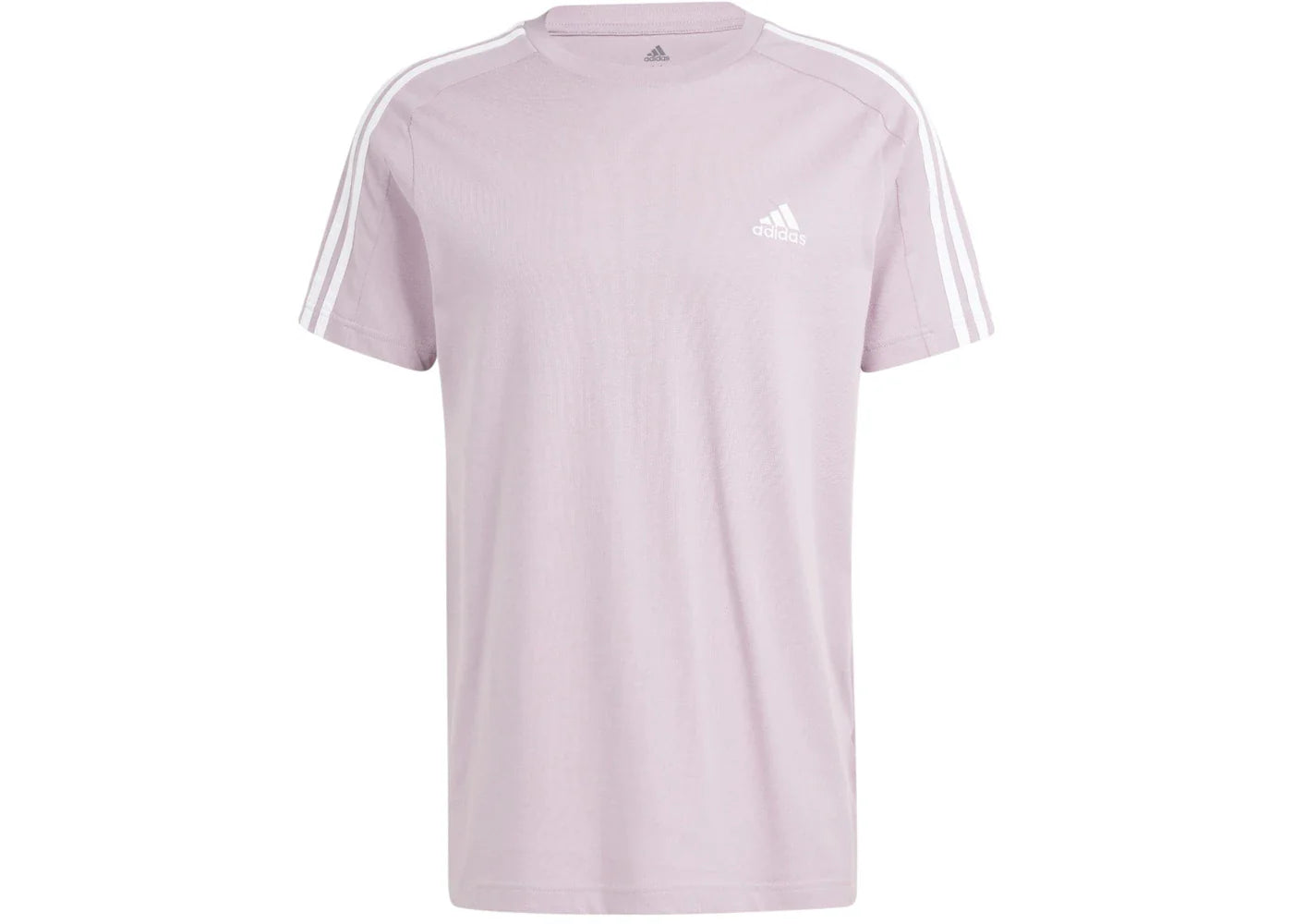 adidas Essentials Single Jersey 3-Stripes T-Shirt Preloved Fig