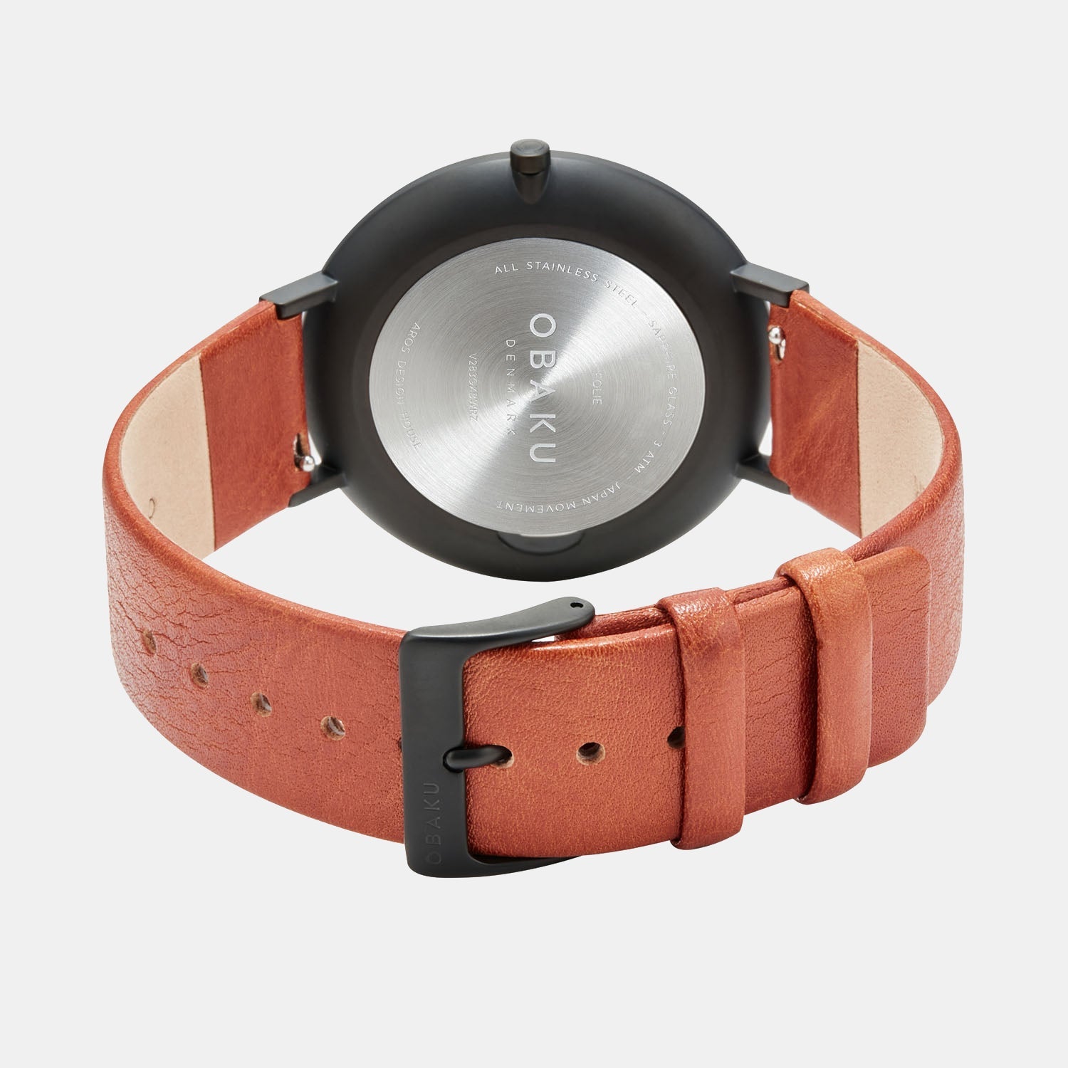 Obaku Folie Men Quartz Silver Dial Analog Leather Watch V283GXBWRZ - view 4