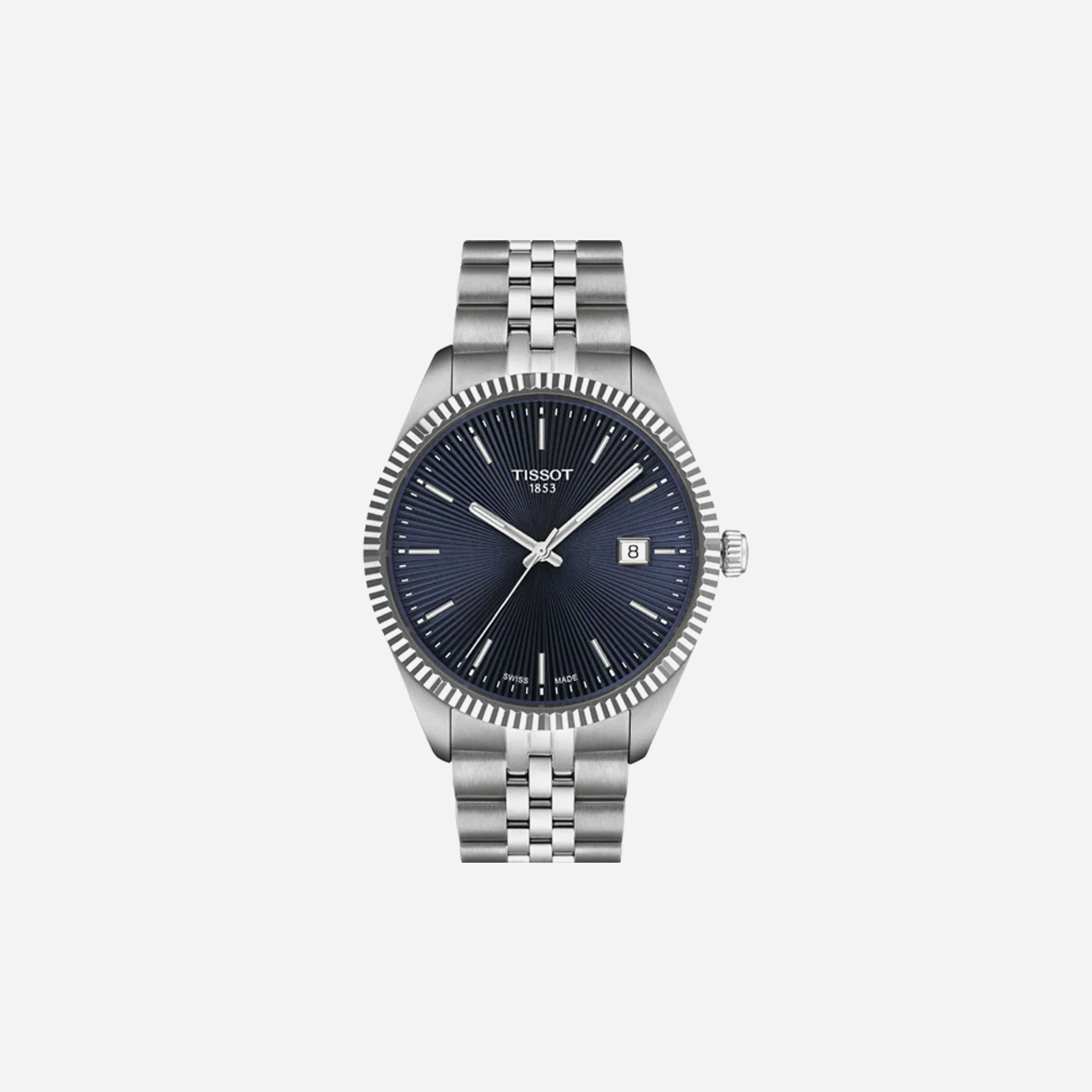 Tissot Ballade 40mm Blue Dial Grey Strap Watch