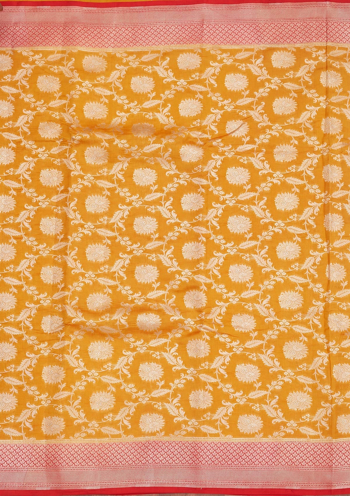 Koskii Yellow Zariwork Pure Silk Saree – Women's - view 6