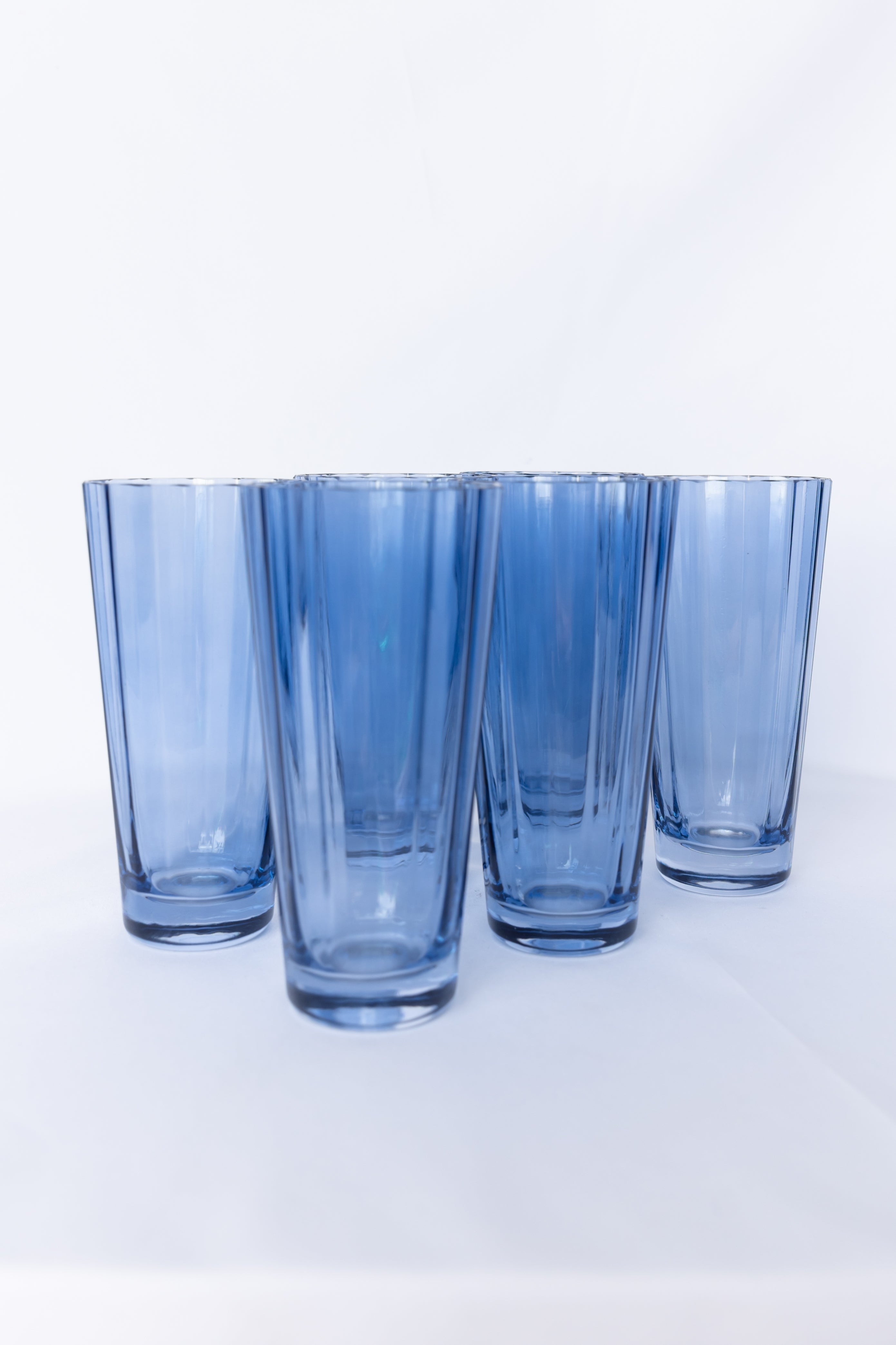 Estelle Colored Glass Estelle Colored Sunday High Balls - Set of 6 {Cobalt Blue}
