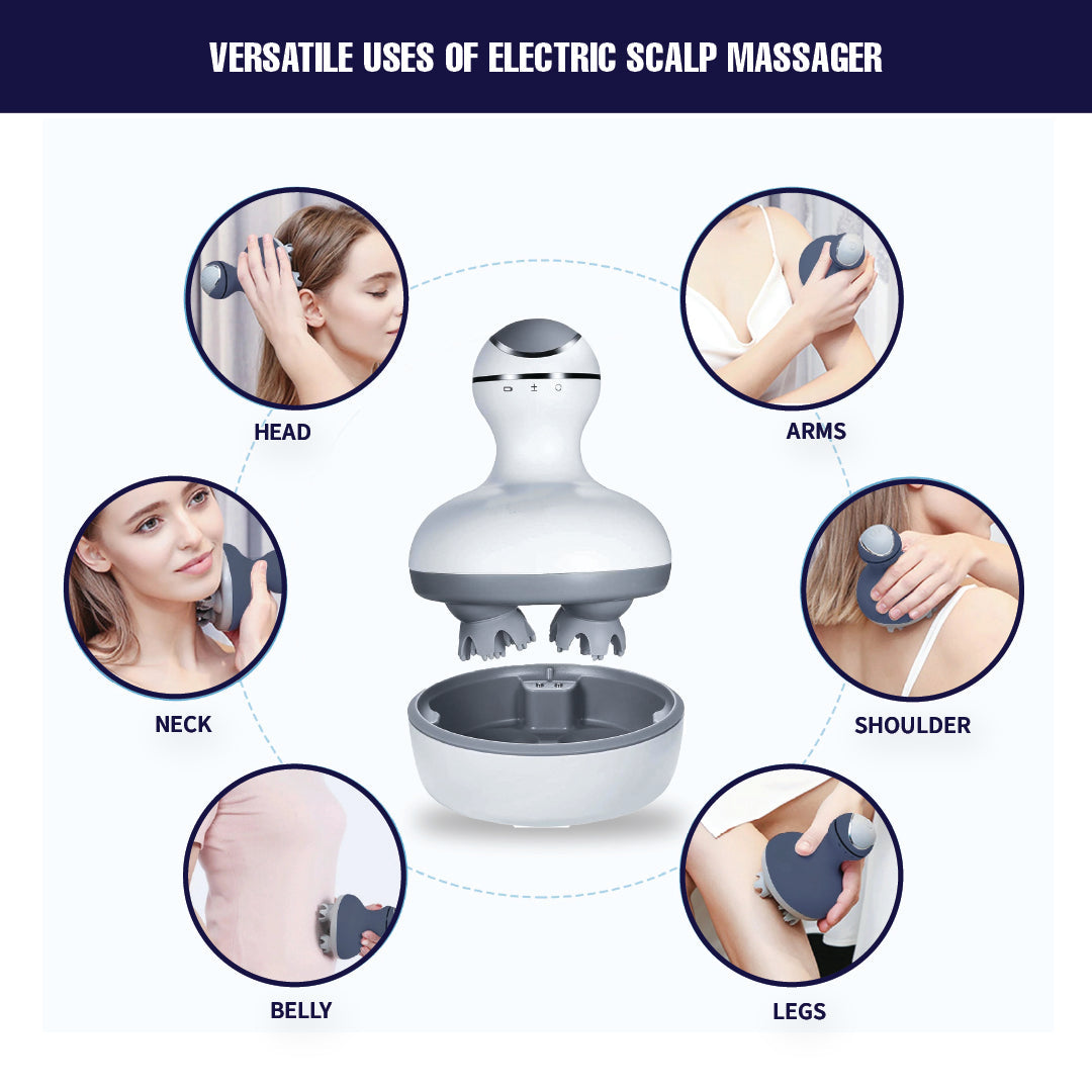 Cash on Delivery Available Electric Scalp Massager | Hair Growth | Deep Massage | Rechargeable - New - view 2