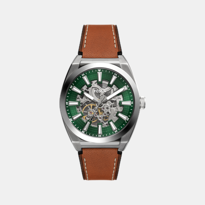 Fossil Everett Men Automatic Green Dial Analog Leather Watch ME3261 - view 2
