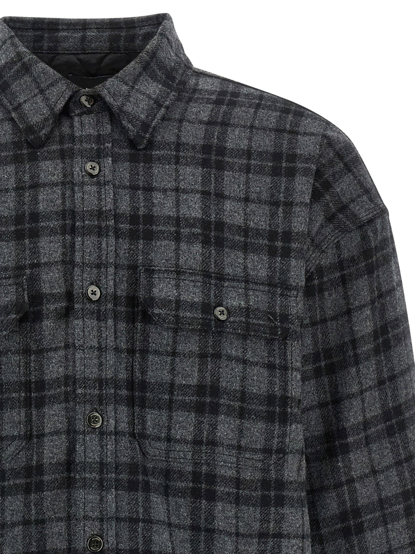 Willy Chavarria Padded Overshirt – 88% wool 10% nylon 2% of - view 3