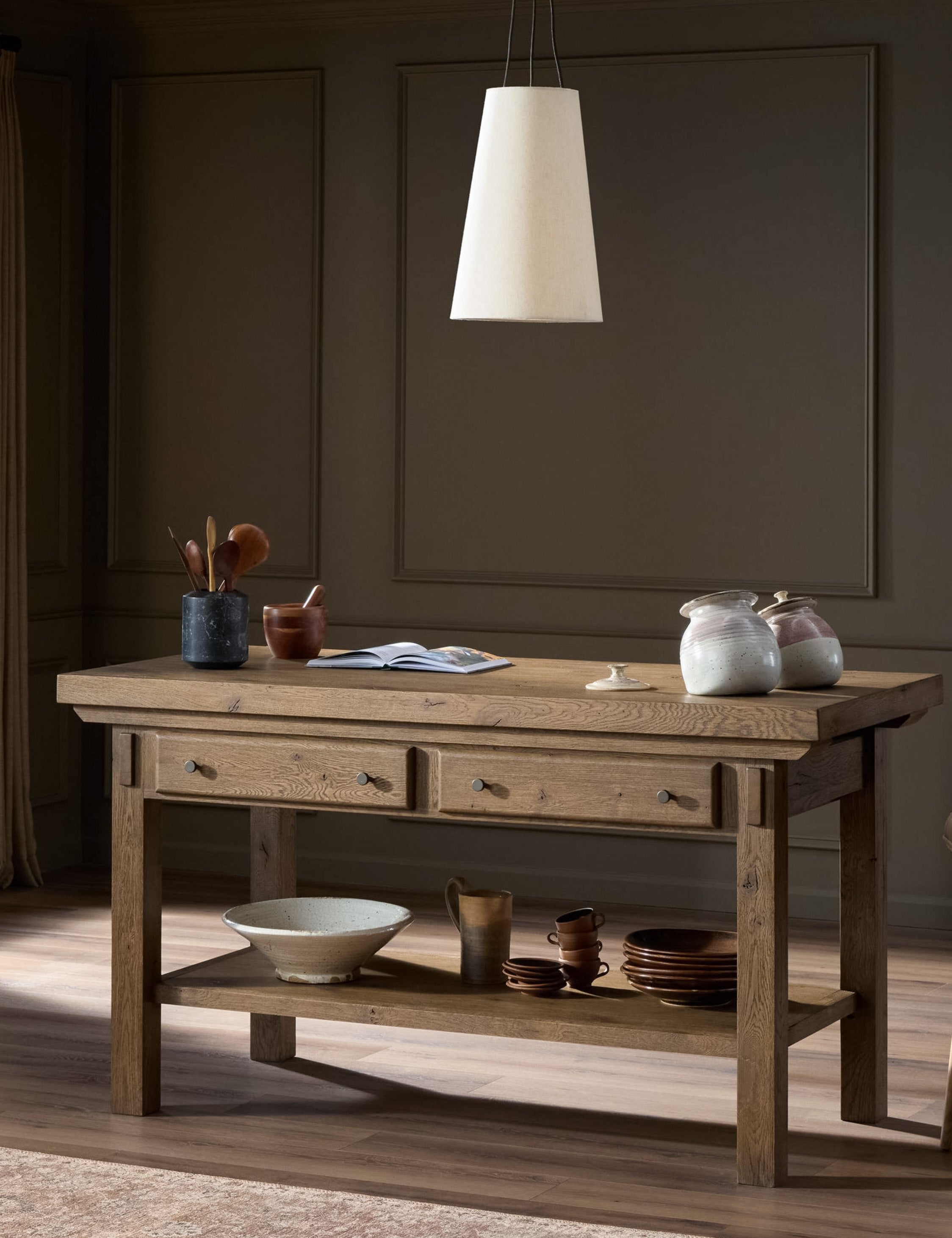 Lulu and Georgia Boucher Kitchen Island – Brown - view 2